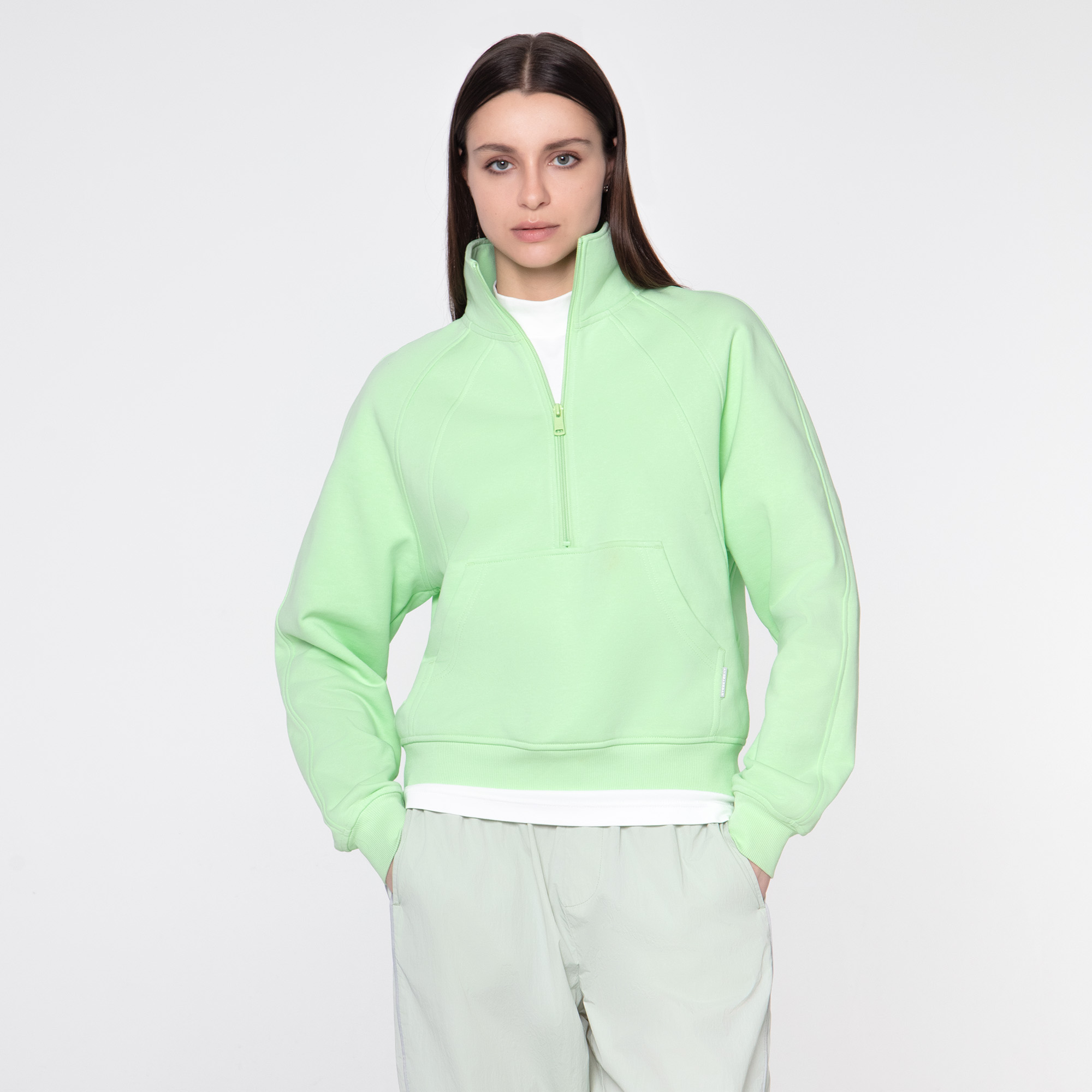 Женский свитшот Street Beat Half Zip Reglan Crew STREETBEAT SBW-CRWHZ0003-392-XS