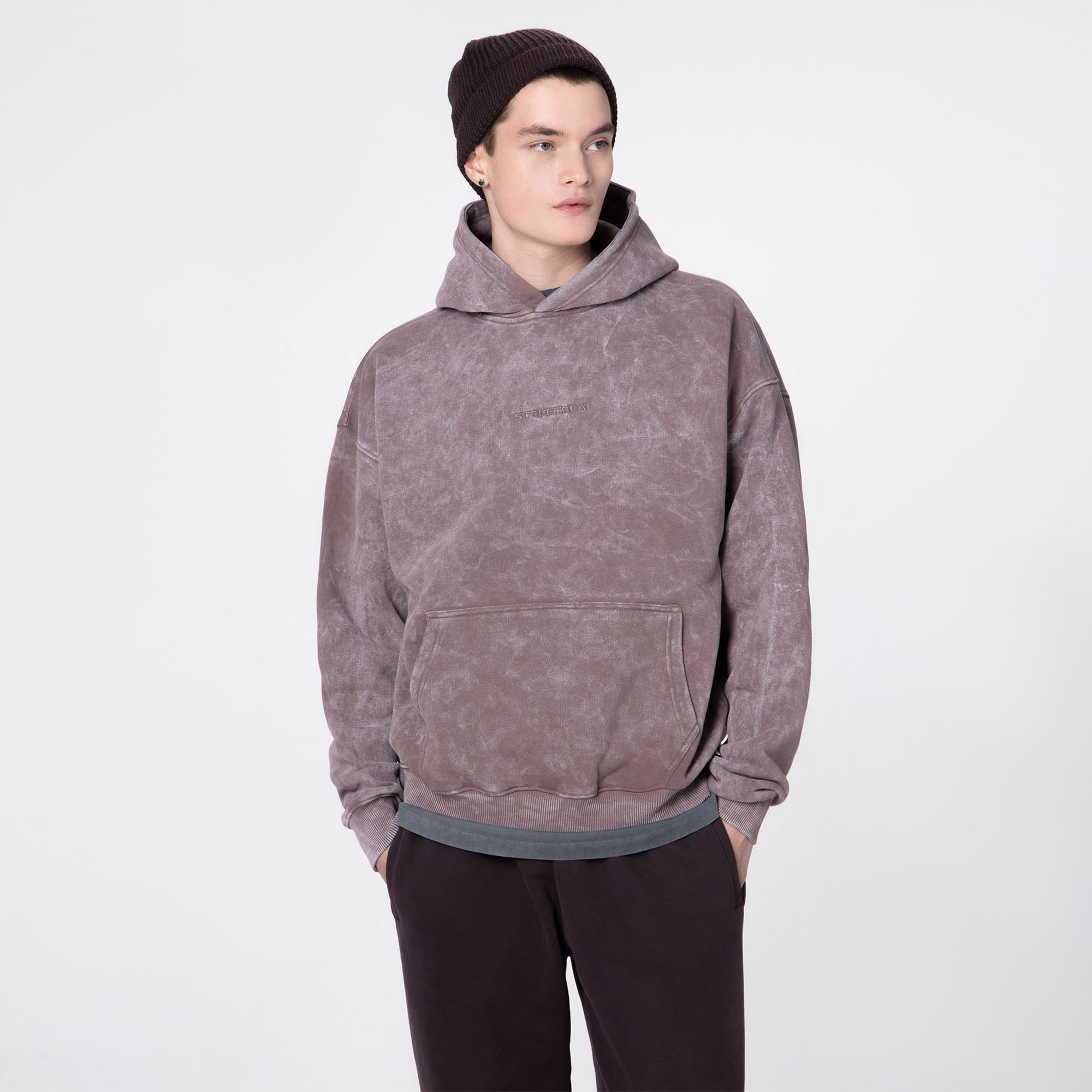 Мужская худи STREETBEAT Oversized String Washed Hoodie SBM-HD0012-259-L