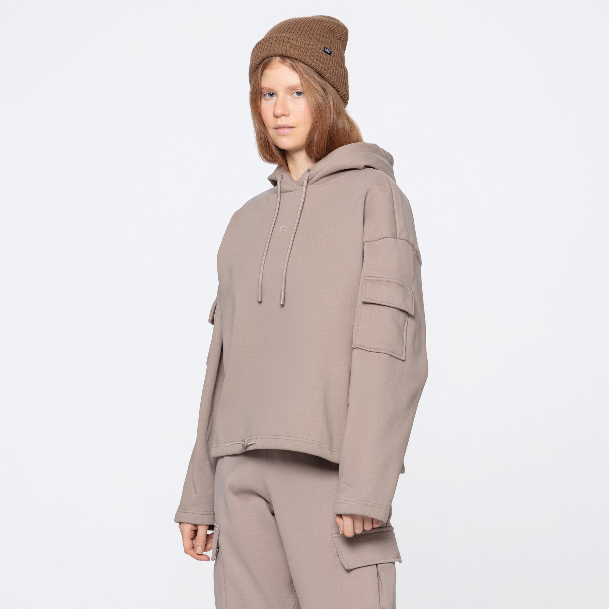 Женская худи STREETBEAT Pocket Sleeve Fleece Hoodie SBW-HD0013-214-XS