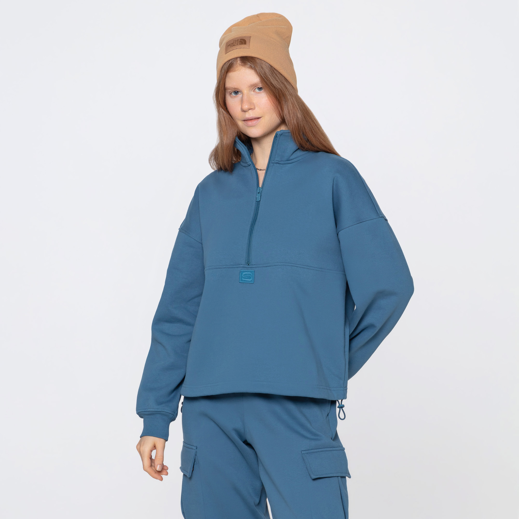 Женская толстовка Street Beat Half Zip Crew Fleece STREETBEAT SBW-CRWHZ0001-457-XS