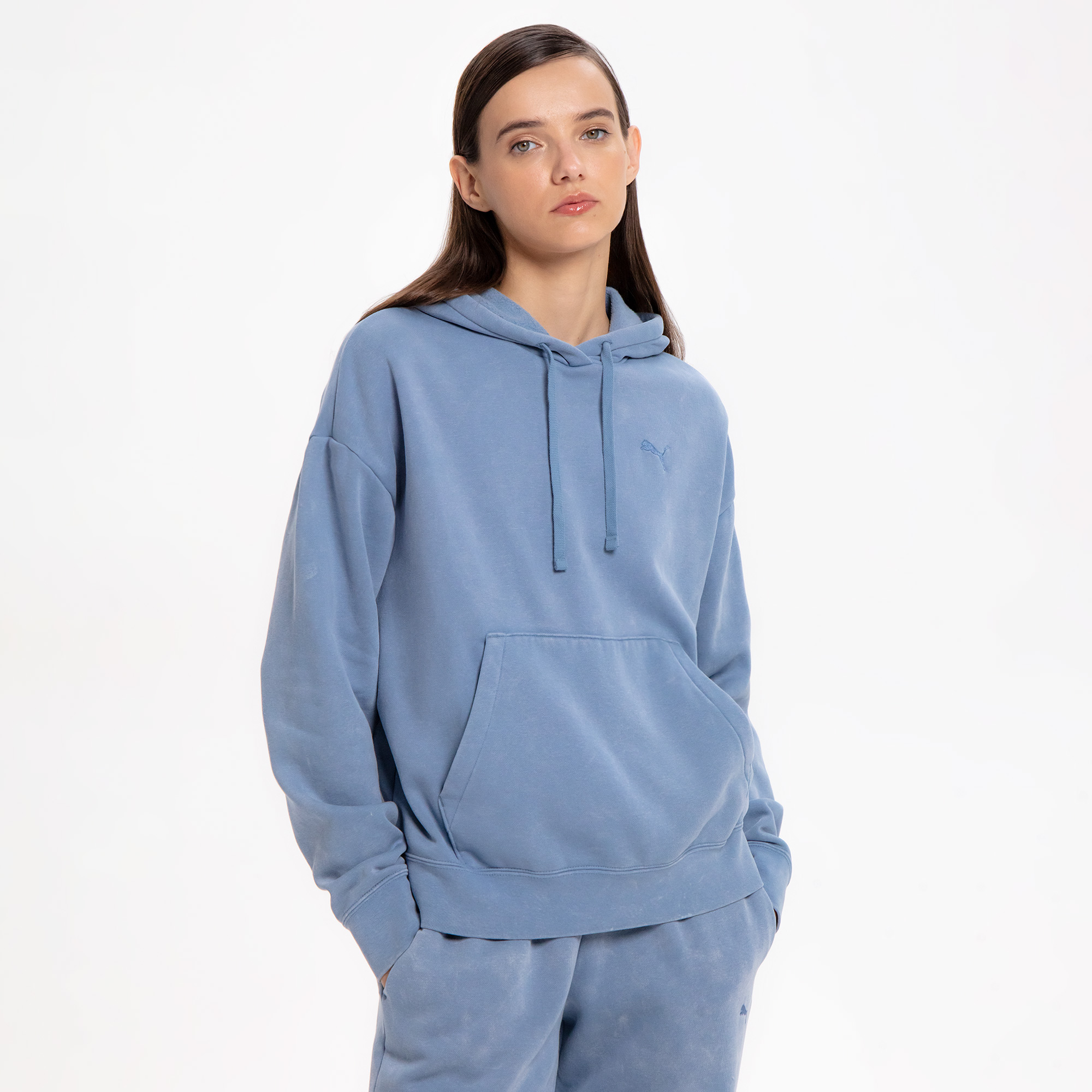 Женская худи Essentials Elevated Relaxed Wash Hoodie PUMA 68810334-XS