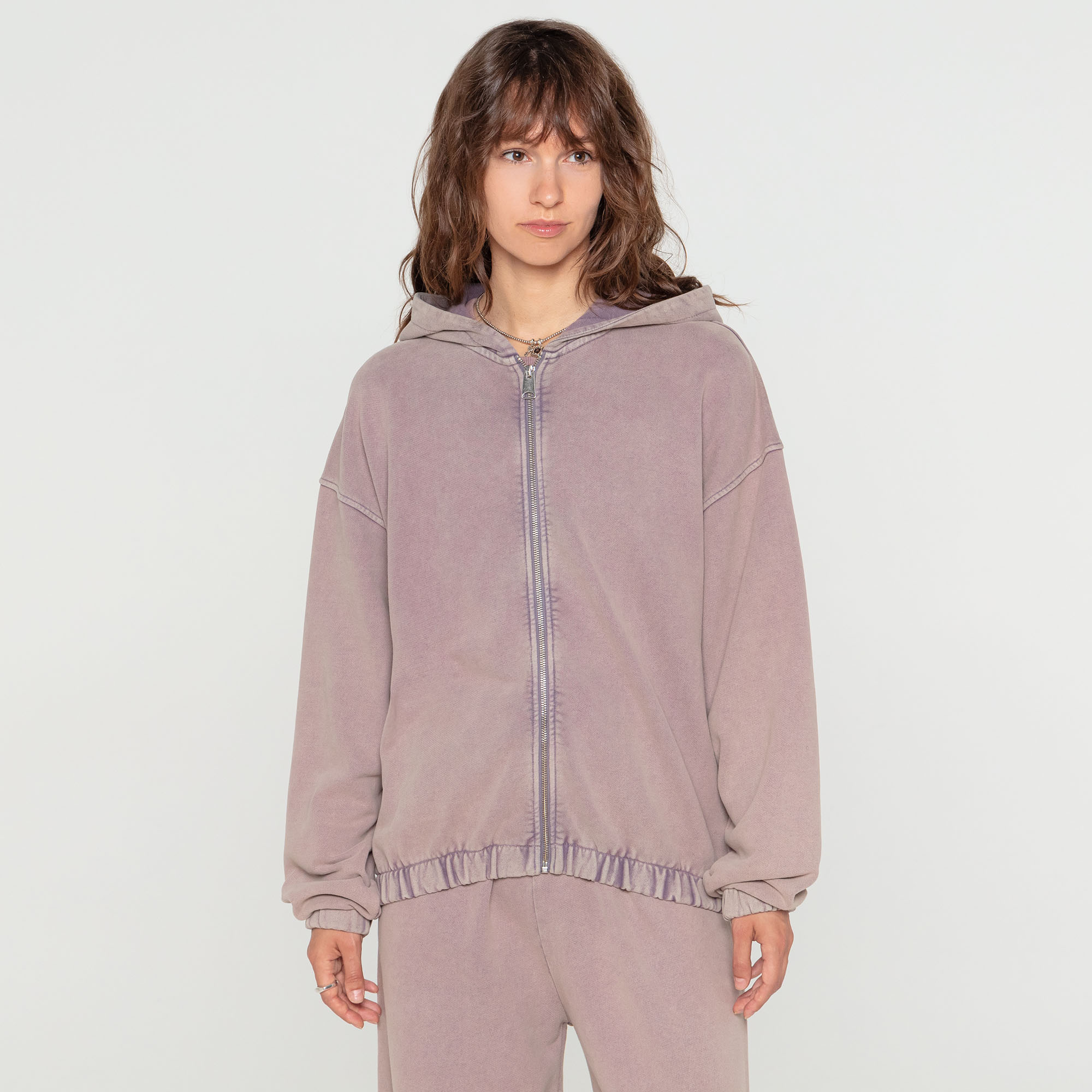 Женская толстовка Washed Cropped Hoodie Full Zip French Terry STREETBEAT SBW-HDFZ0002-590-XS