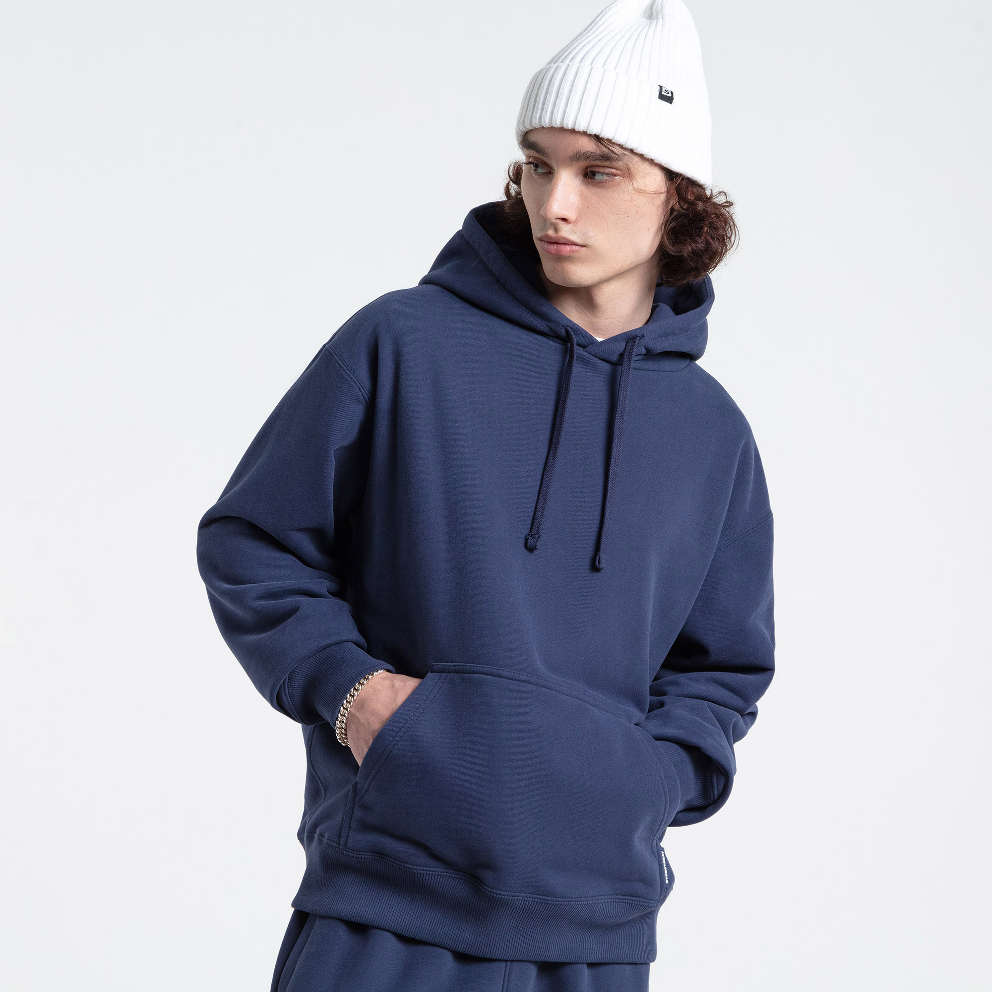 Мужская худи Basic Fleece Hoodie STREETBEAT SBM-HD0026-400-XL