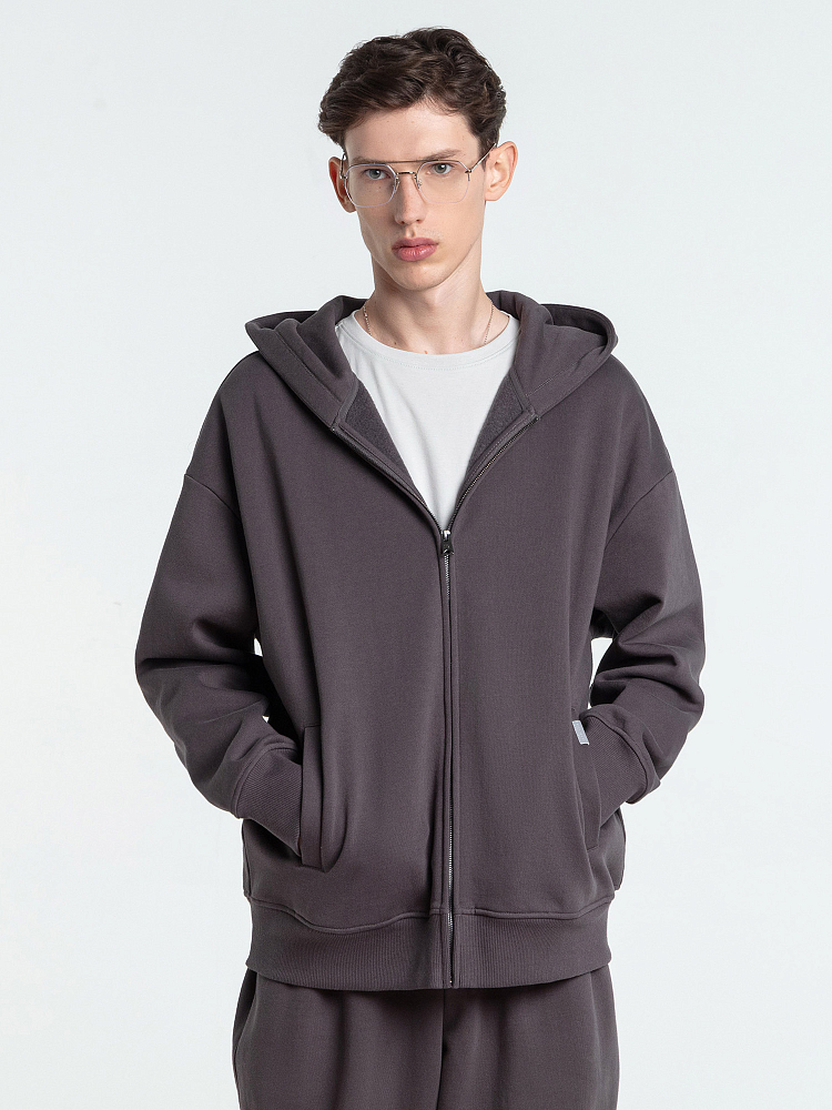 Full Zip Fleece Hoodie STREETBEAT SBM-HDFZ0014-903-M