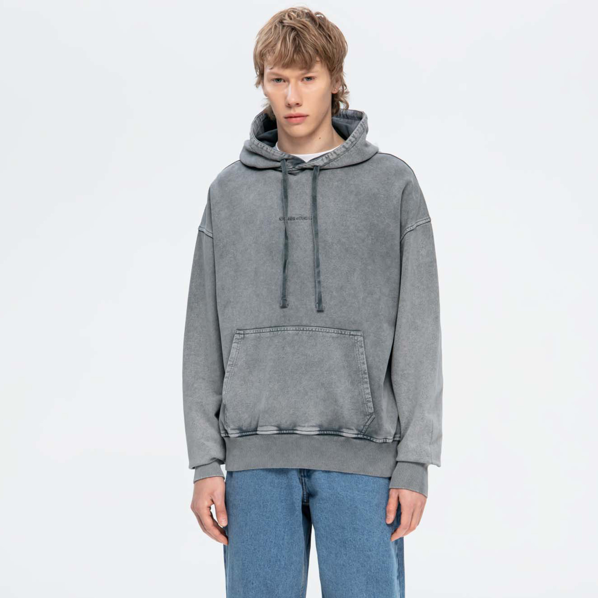 Мужская худи Washed French Terry Hoodie STREETBEAT SBM-HD0125-065-XXL