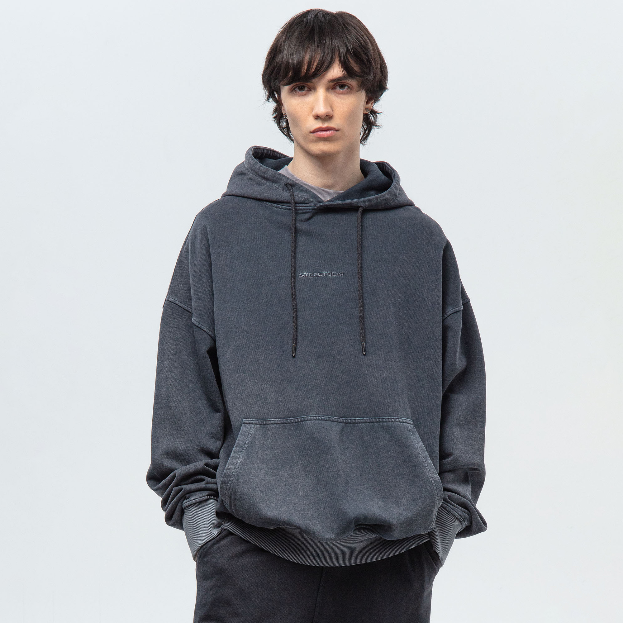 Мужская худи Washed French Terry Hoodie STREETBEAT SBM-HD0125-901-XL