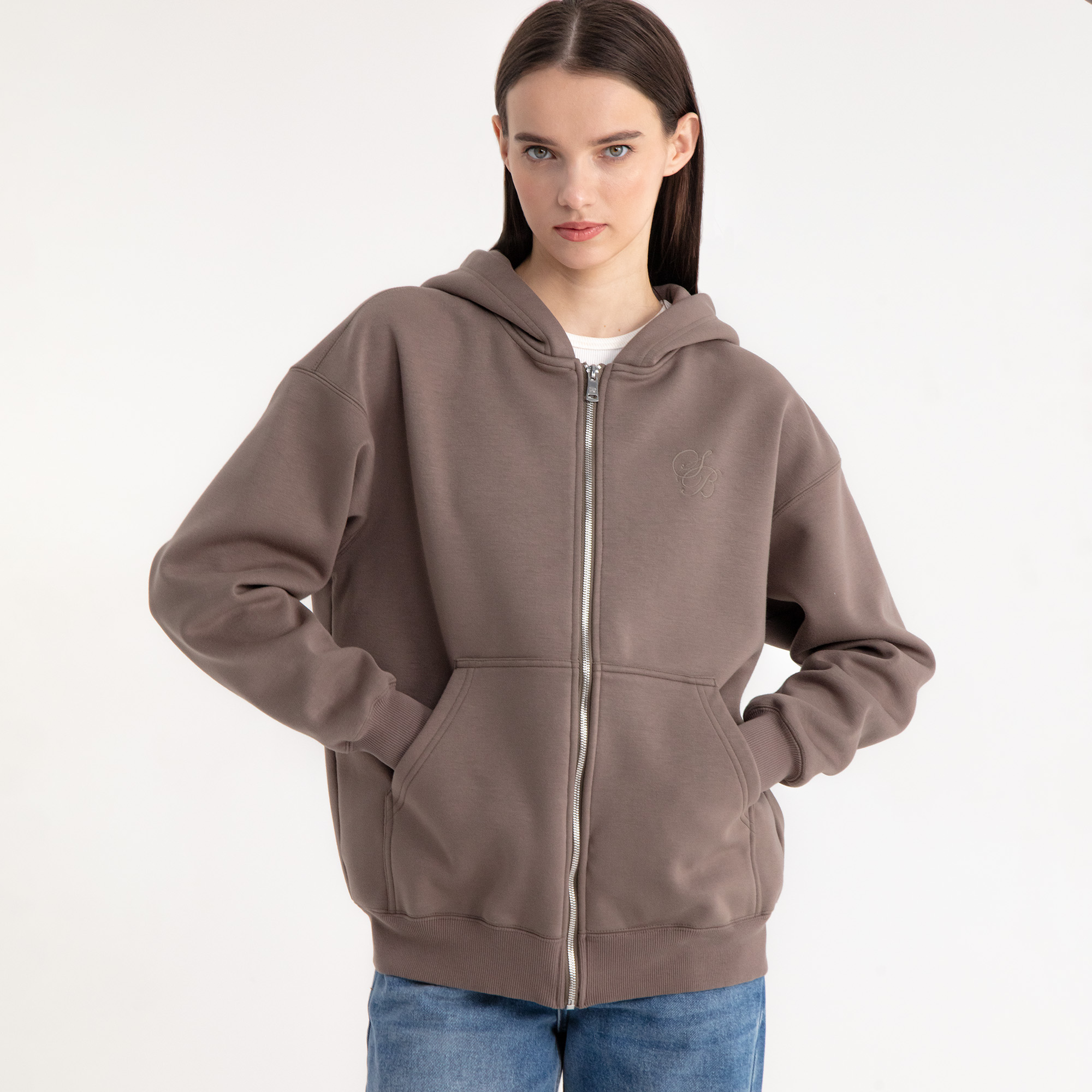 Женская толстовка Heavyweight Full-Zip Hoodie STREETBEAT SBW-HDFZ0004-260-XS