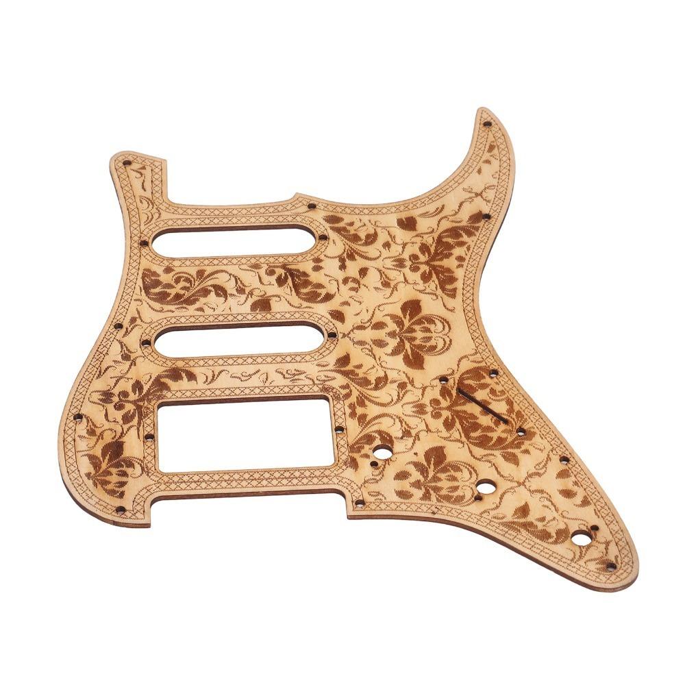 Wood Wood Pickguard Wood Color Anti Scratch Guard Plate  For ST Guitar beige CSyeyue