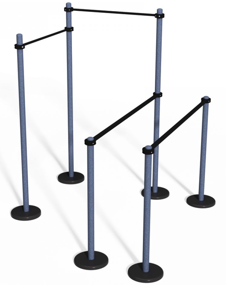 ДВУХУРОВНЕВЫЙ ТУРНИК И БРУСЬЯ MB BARBELL MB 7.60/9 Barfits