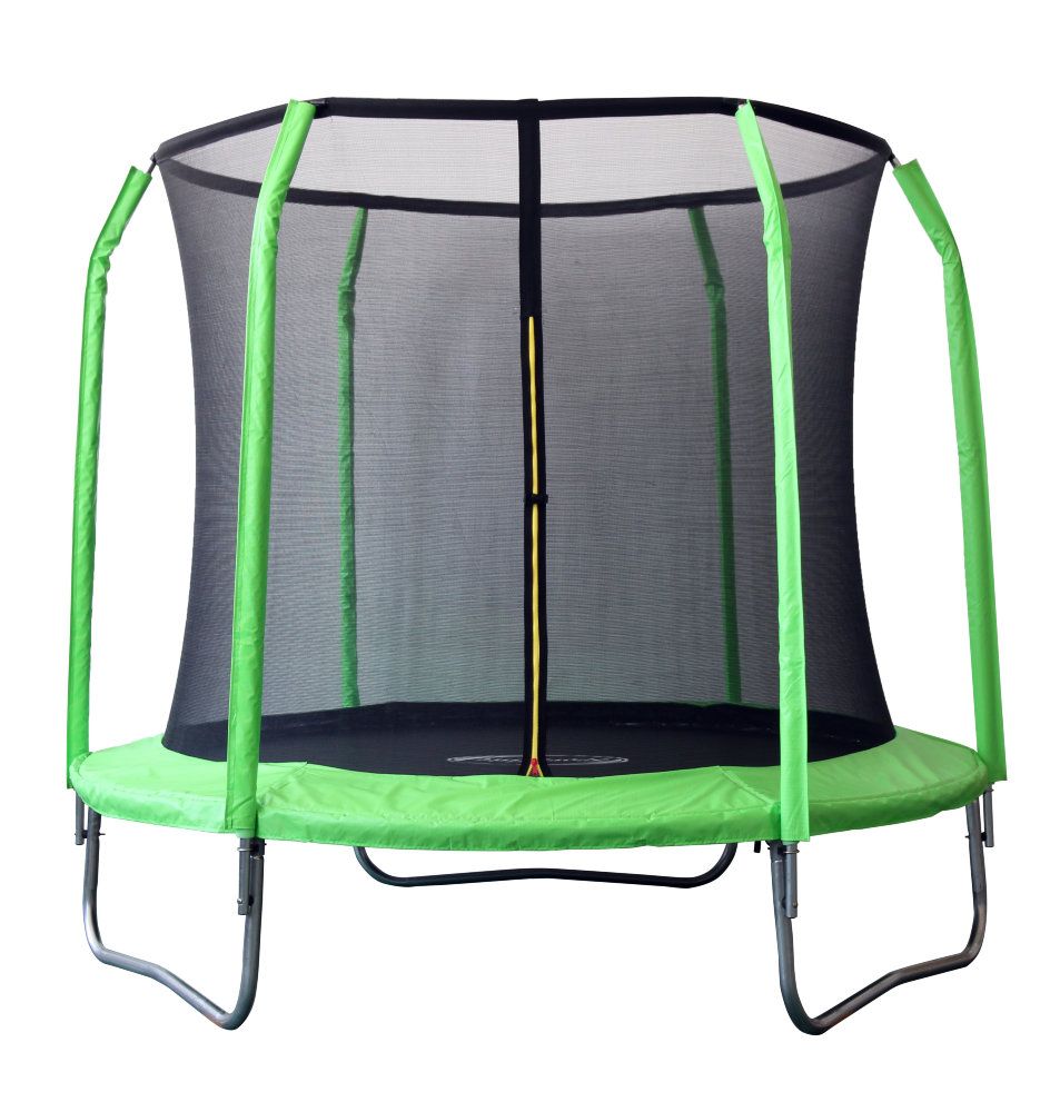 Батут 8FT 2,44м SportElite фиберглас, с защитной сеткой внутрь, салатовый, GB30201-8 FT Barfits