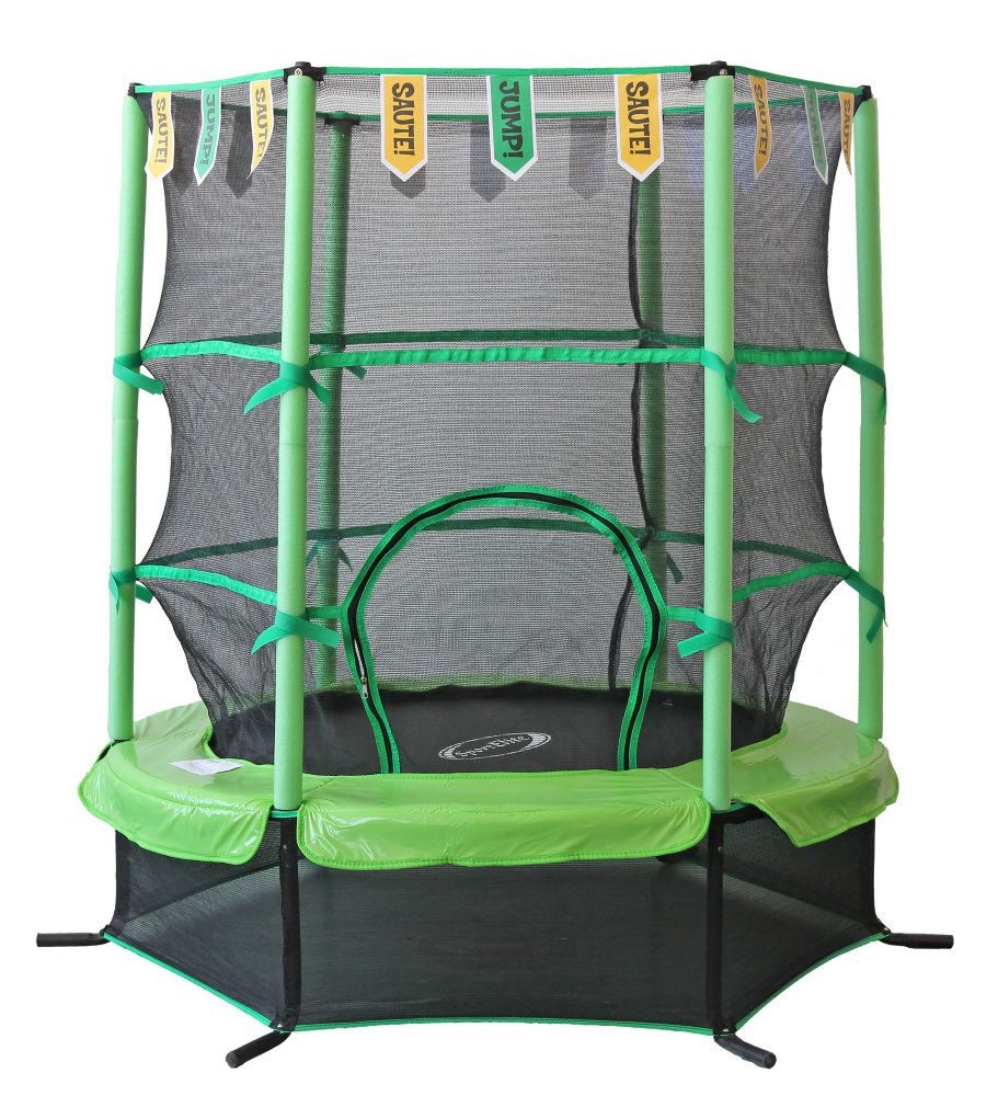 Батут 4,5FT 1,37м SportElite с защитной сеткой внутрь, салатовый, GB30101-4.5FT Barfits