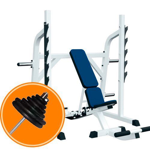 ДОМАШНИЙ ТРЕНАЖЕРНЫЙ ЗАЛ СО ШТАНГОЙ, СТОЙКОЙ И СКАМЬЕЙ BARBELL Barfits