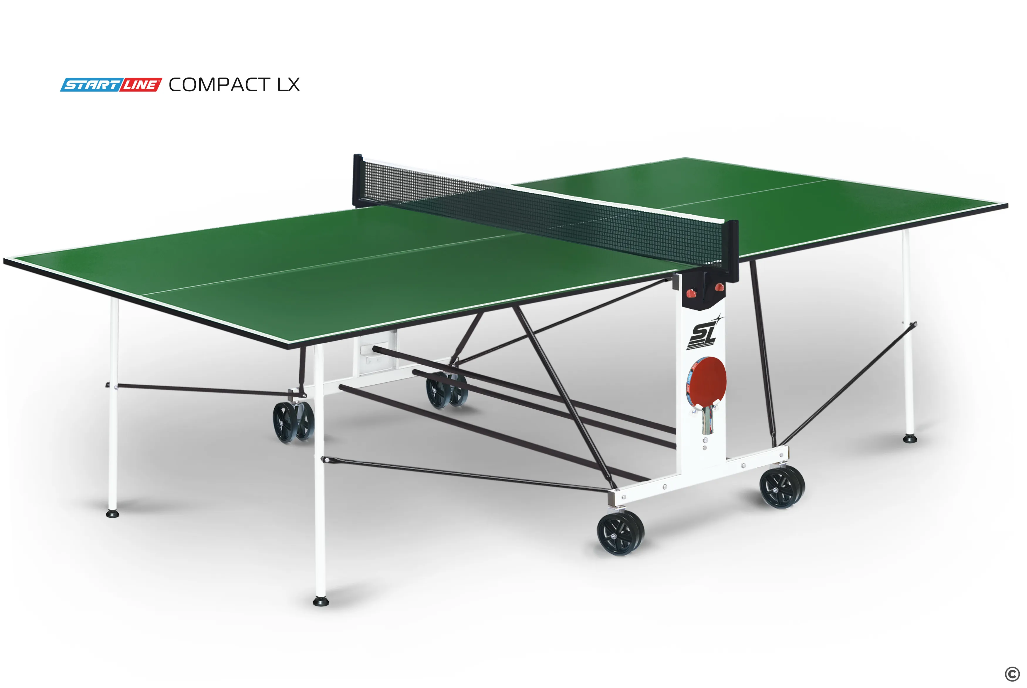 Стол теннисный Compact LX, зелёный Barfits
