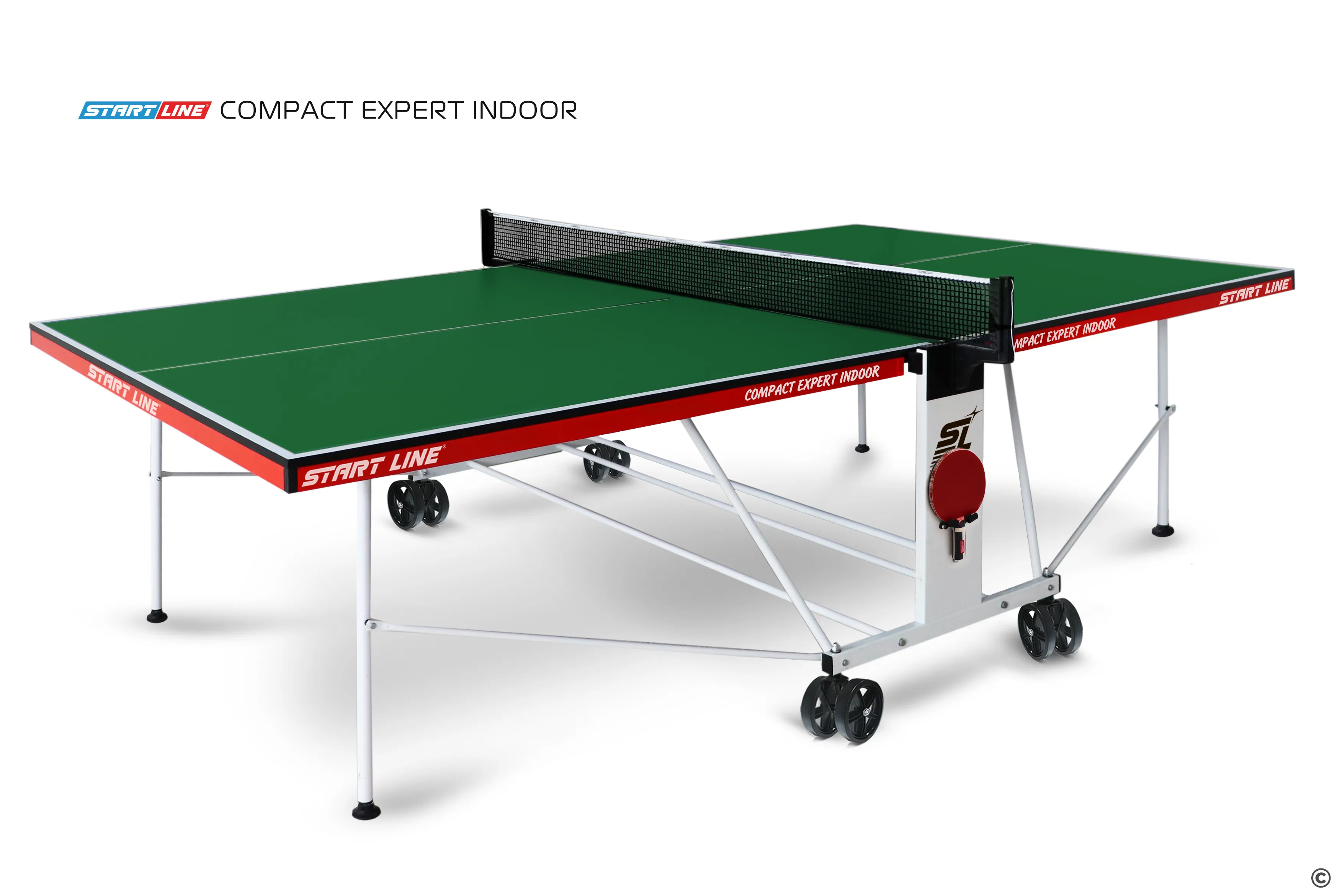 Стол теннисный Compact EXPERT, зелёный Barfits