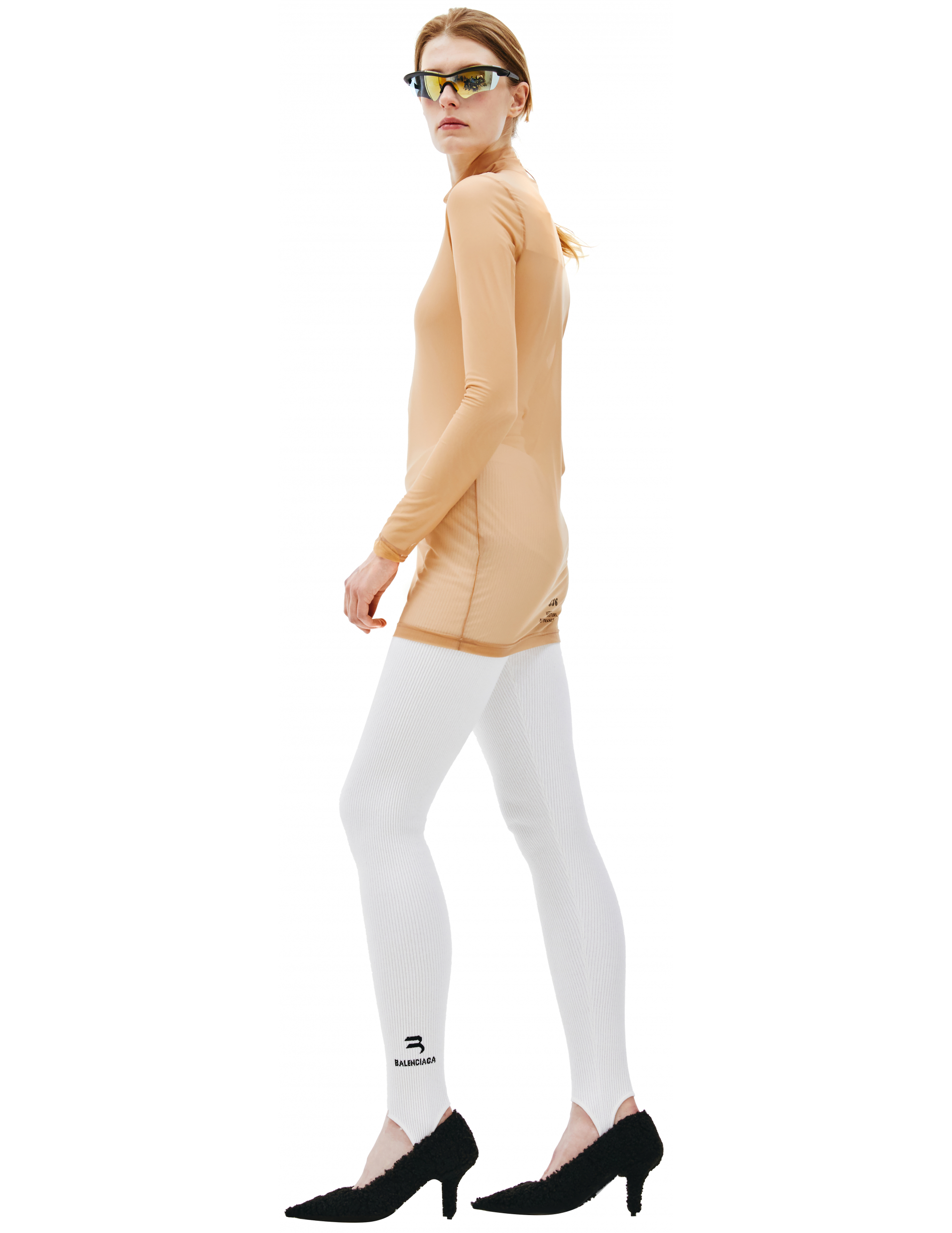 Прозрачное платье-мини с логотипом VETEMENTS WA52DR260N/1308