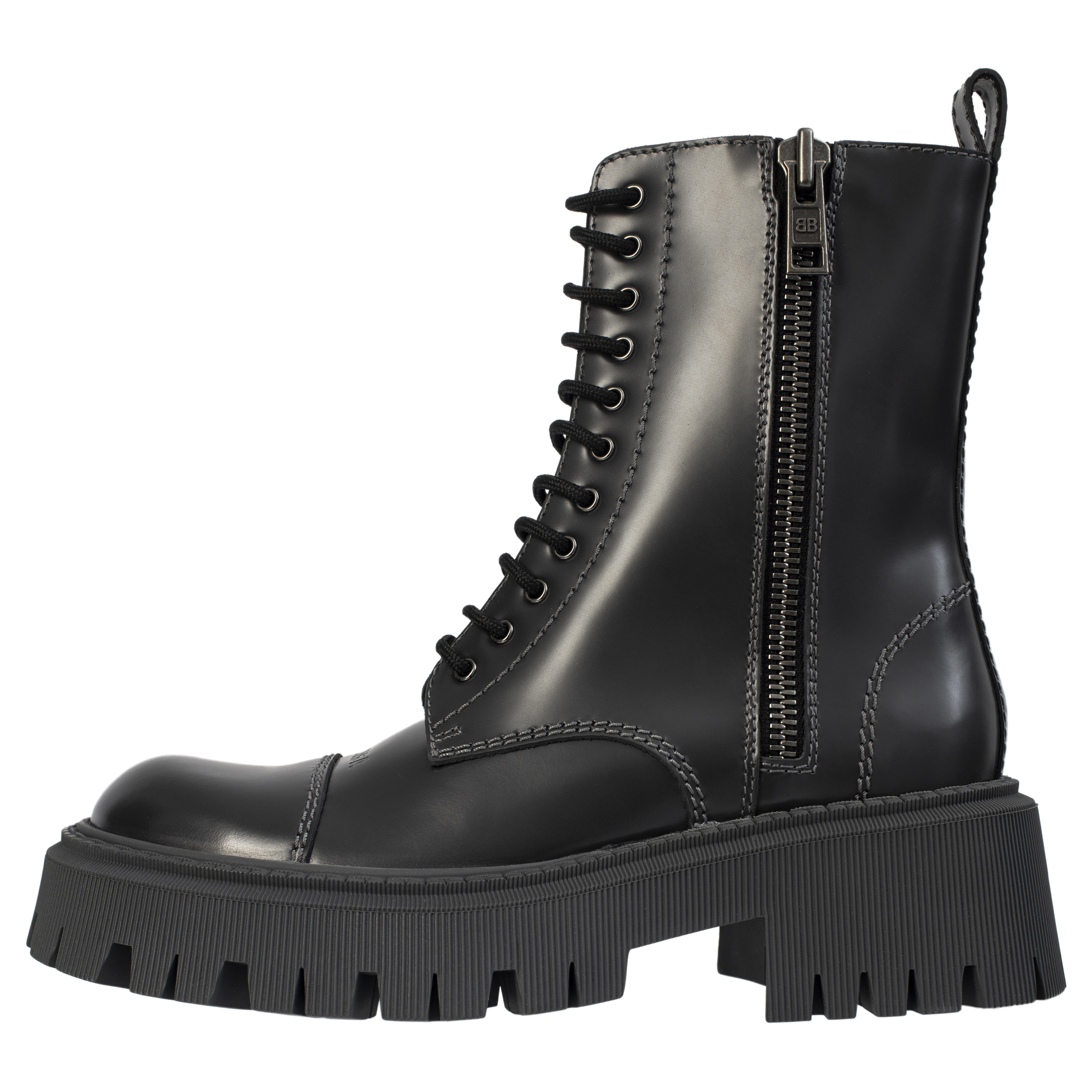 Кожаные ботинки Tractor 20mm на шнуровке Balenciaga 617420/WA8E9/1568