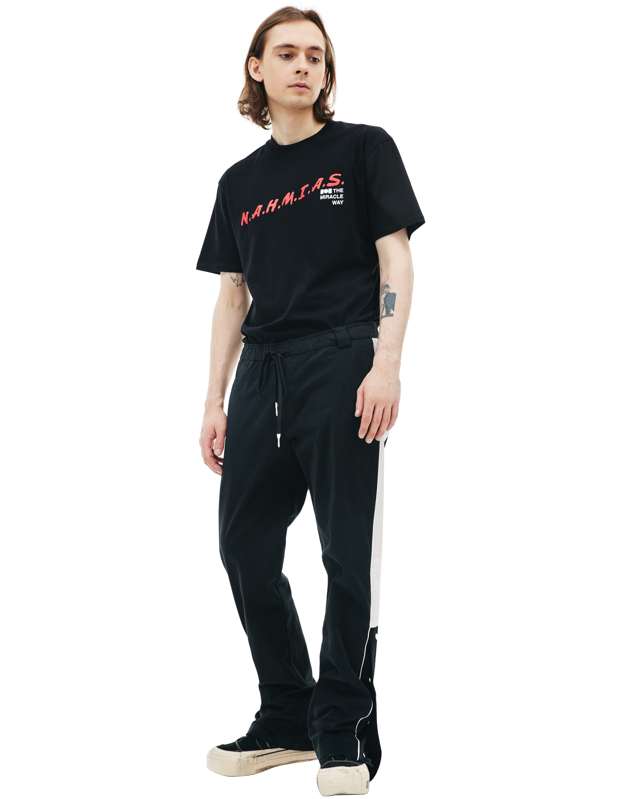 Черные брюки с лампасами Nahmias SS23-W9-P14-112
