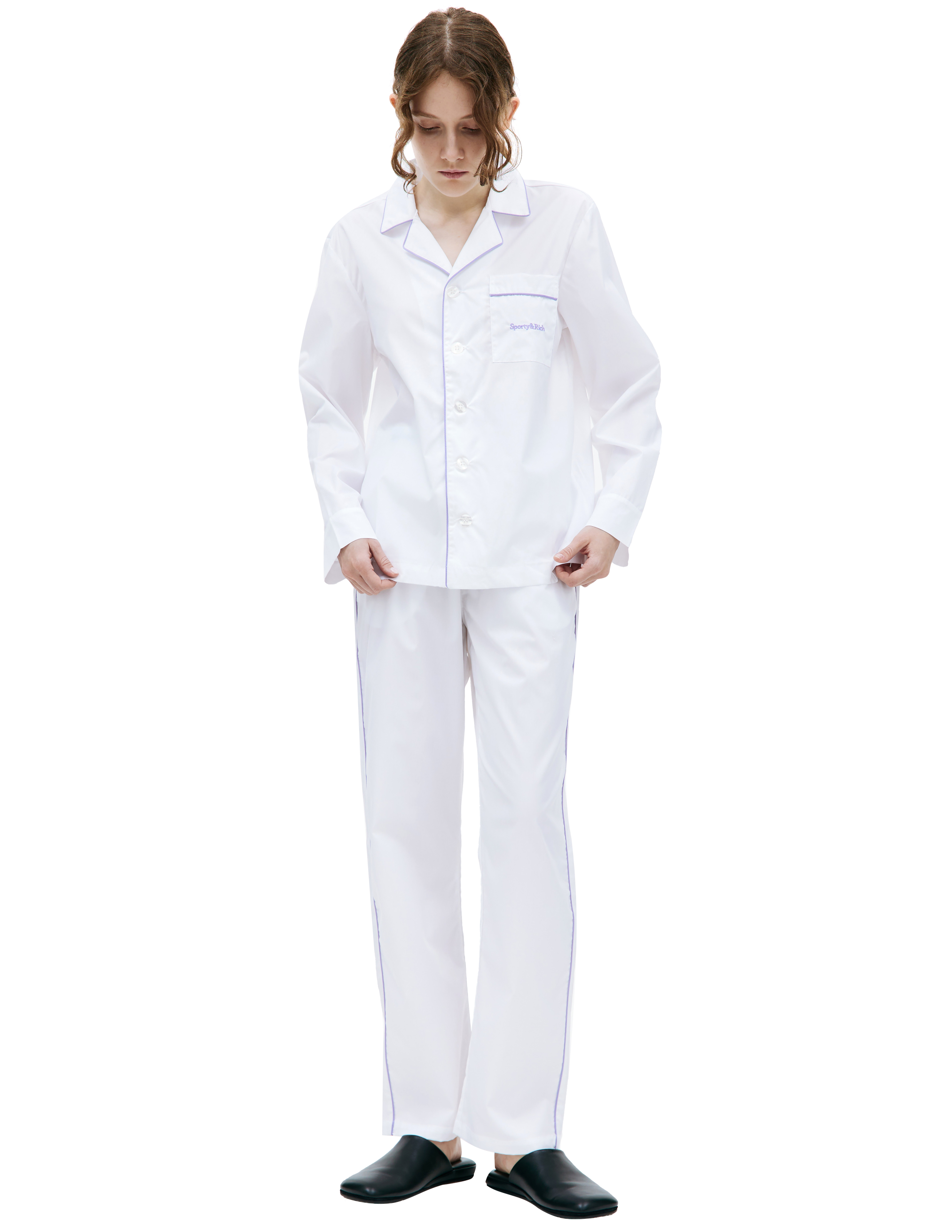 Пижамная рубашка Serif SPORTY & RICH PJ1015WH