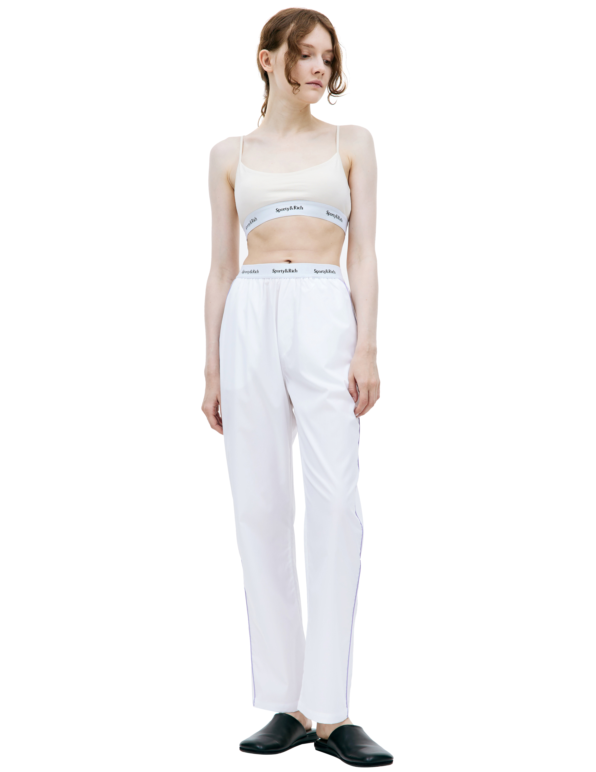 Пижамные брюки Serif на резинке SPORTY & RICH PJ1016WH