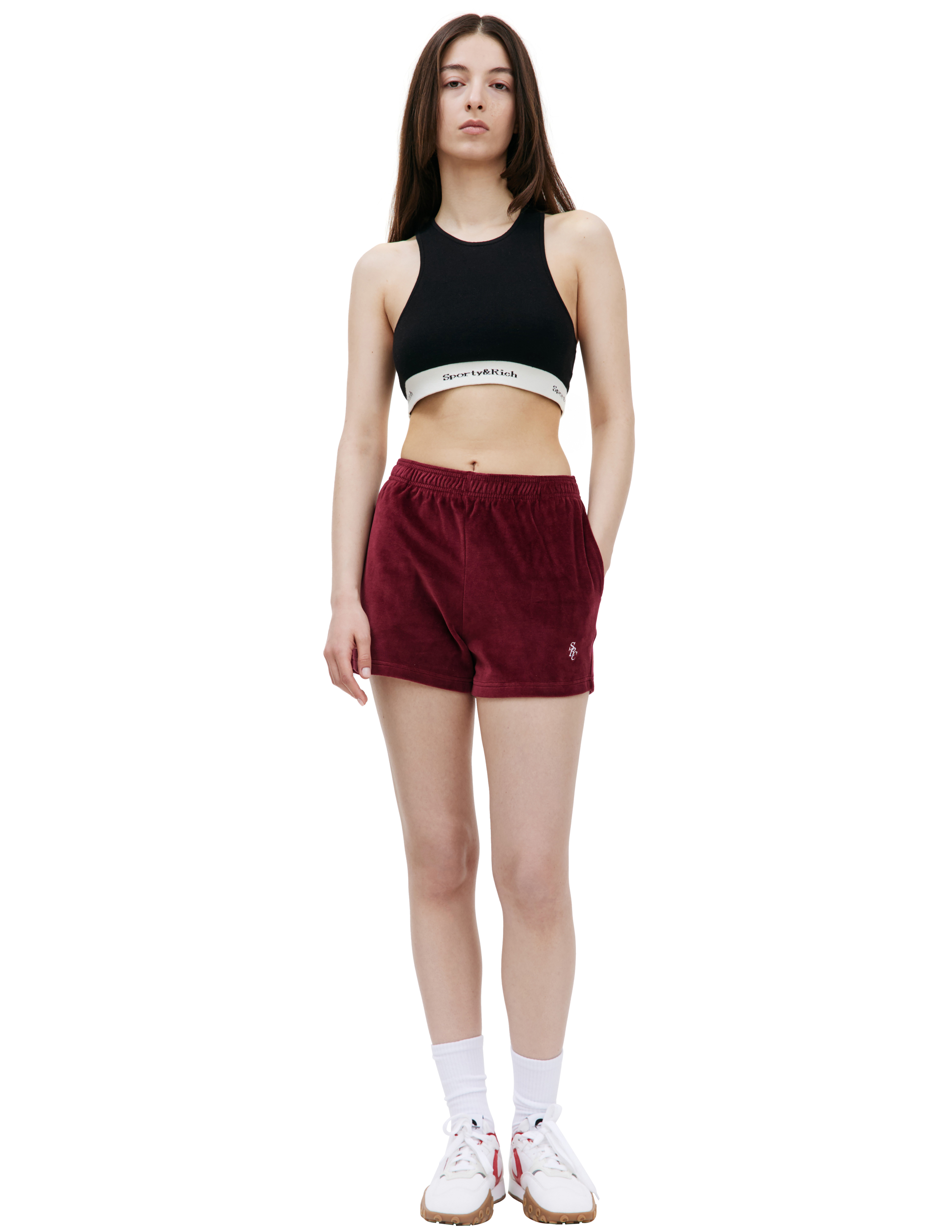 Велюровые шорты SRC SPORTY & RICH SHAW231ME