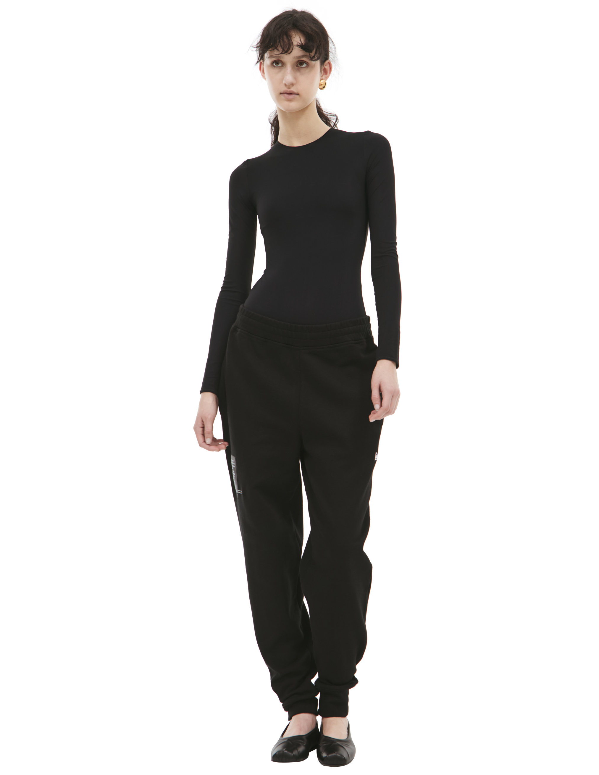 Черные брюки с патчем Yohji Yamamoto HE-T95-089-1