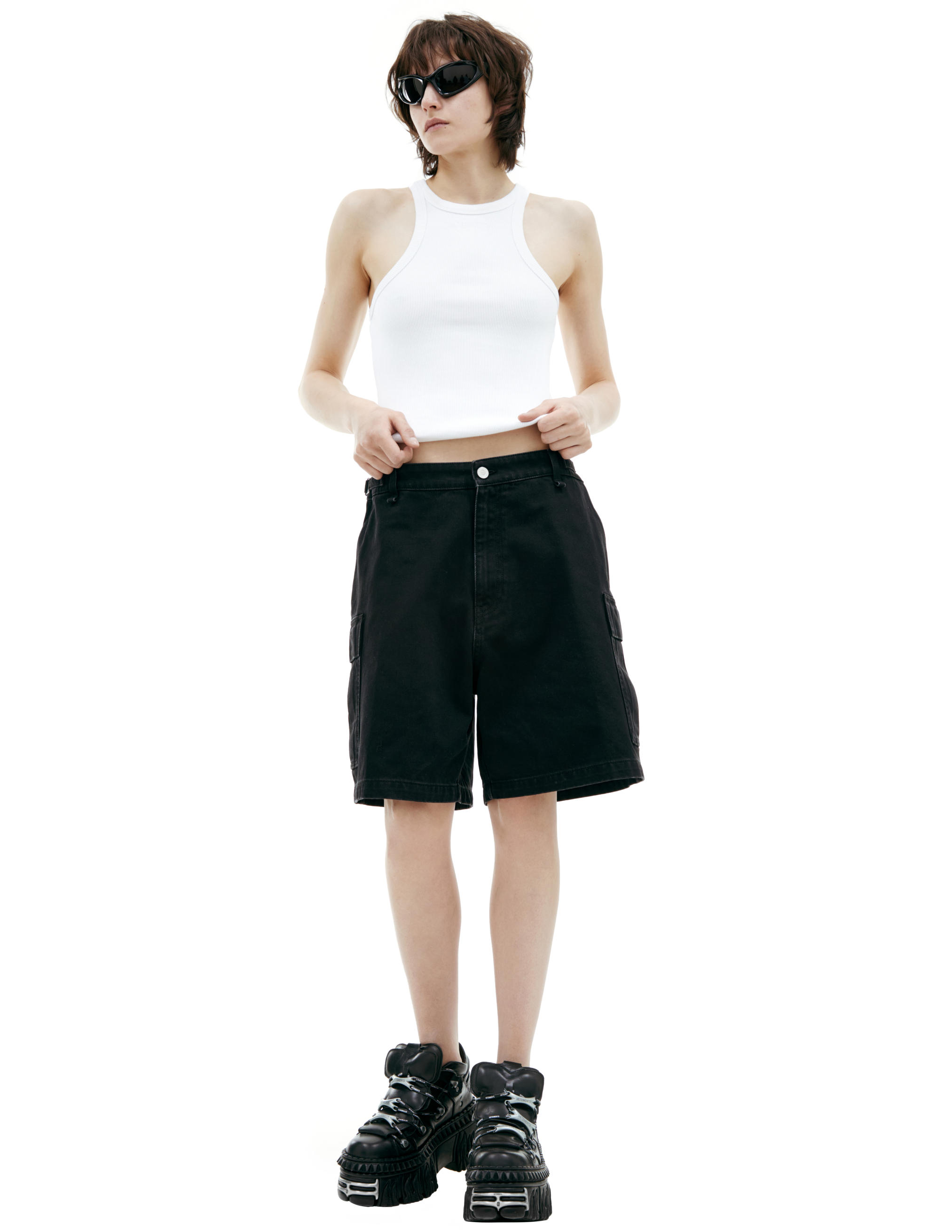 Черные шорты карго VETEMENTS UA66SS520B