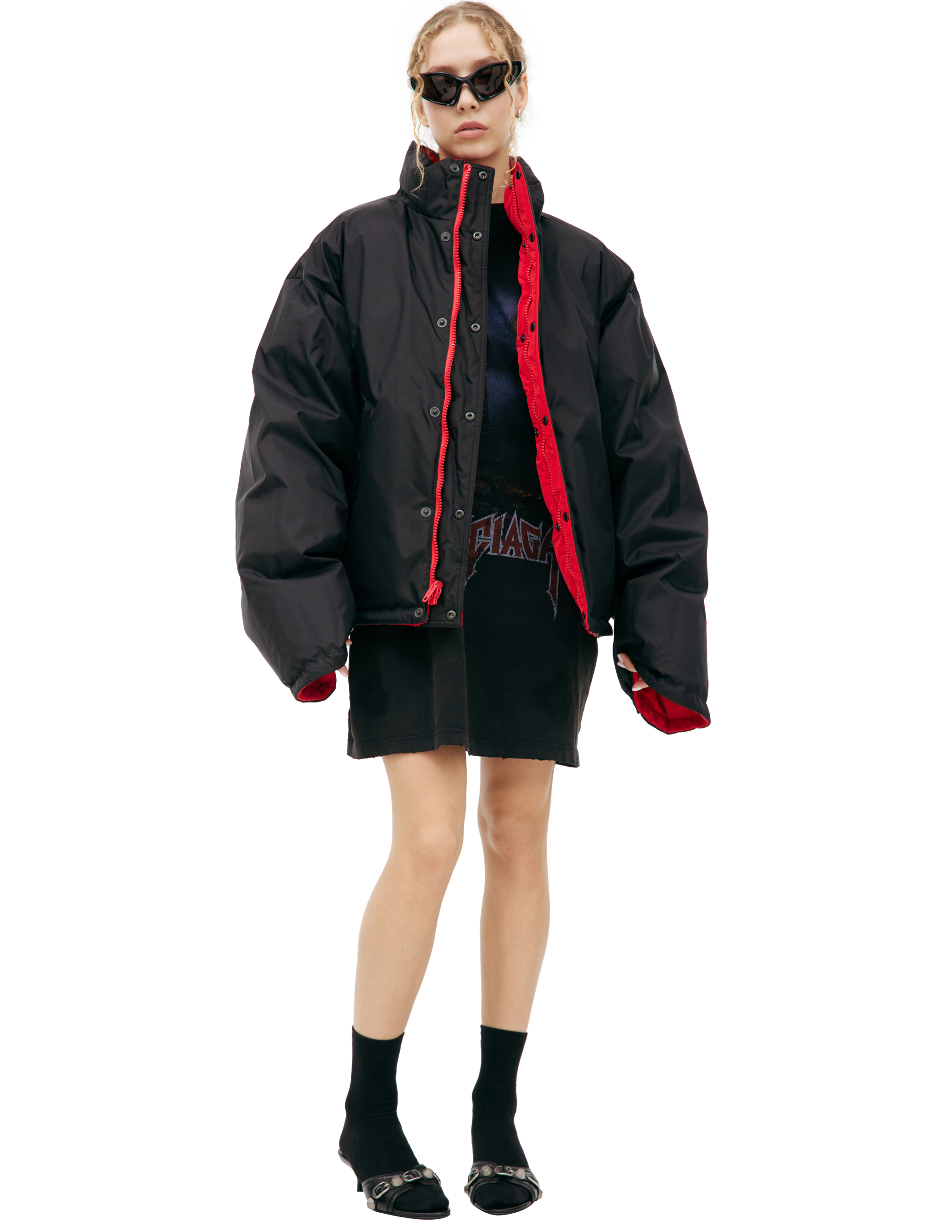 Двусторонний пуховик на молнии Balenciaga 808794/TRO18/6400