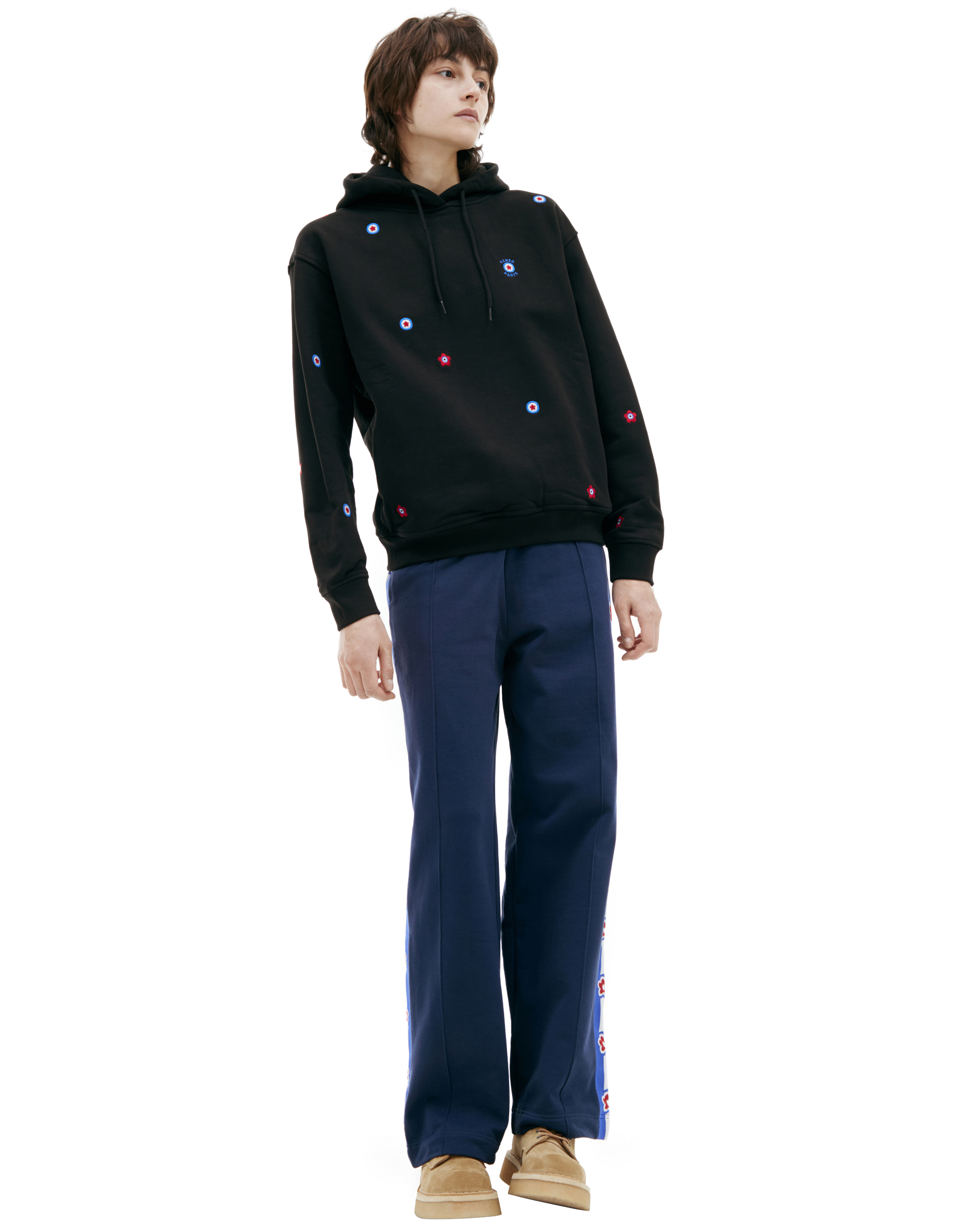 Хлопковое худи с вышивками KENZO FD62SW0674MC