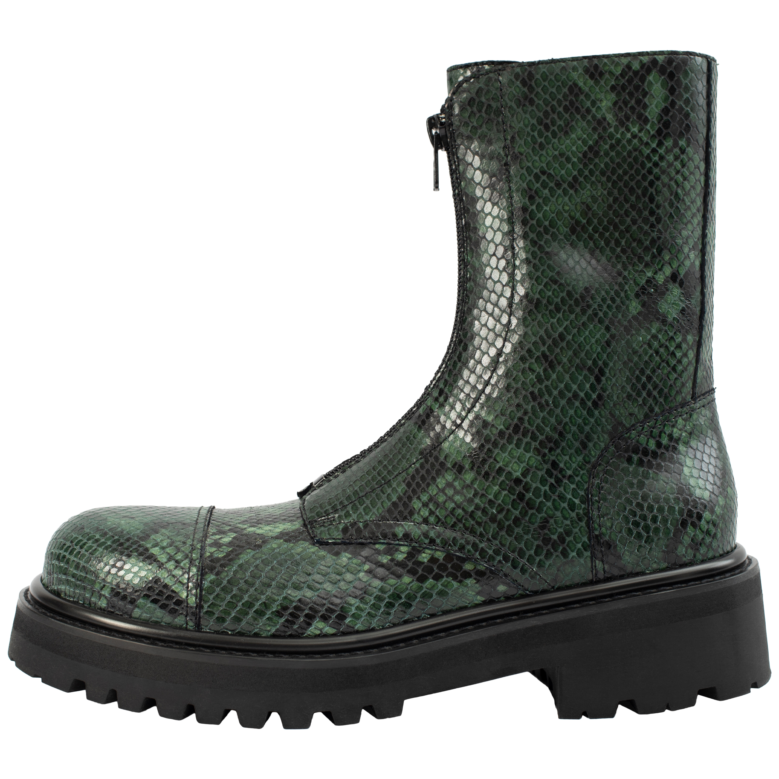Кожаные ботинки на молнии VETEMENTS UA52BO500G/2414