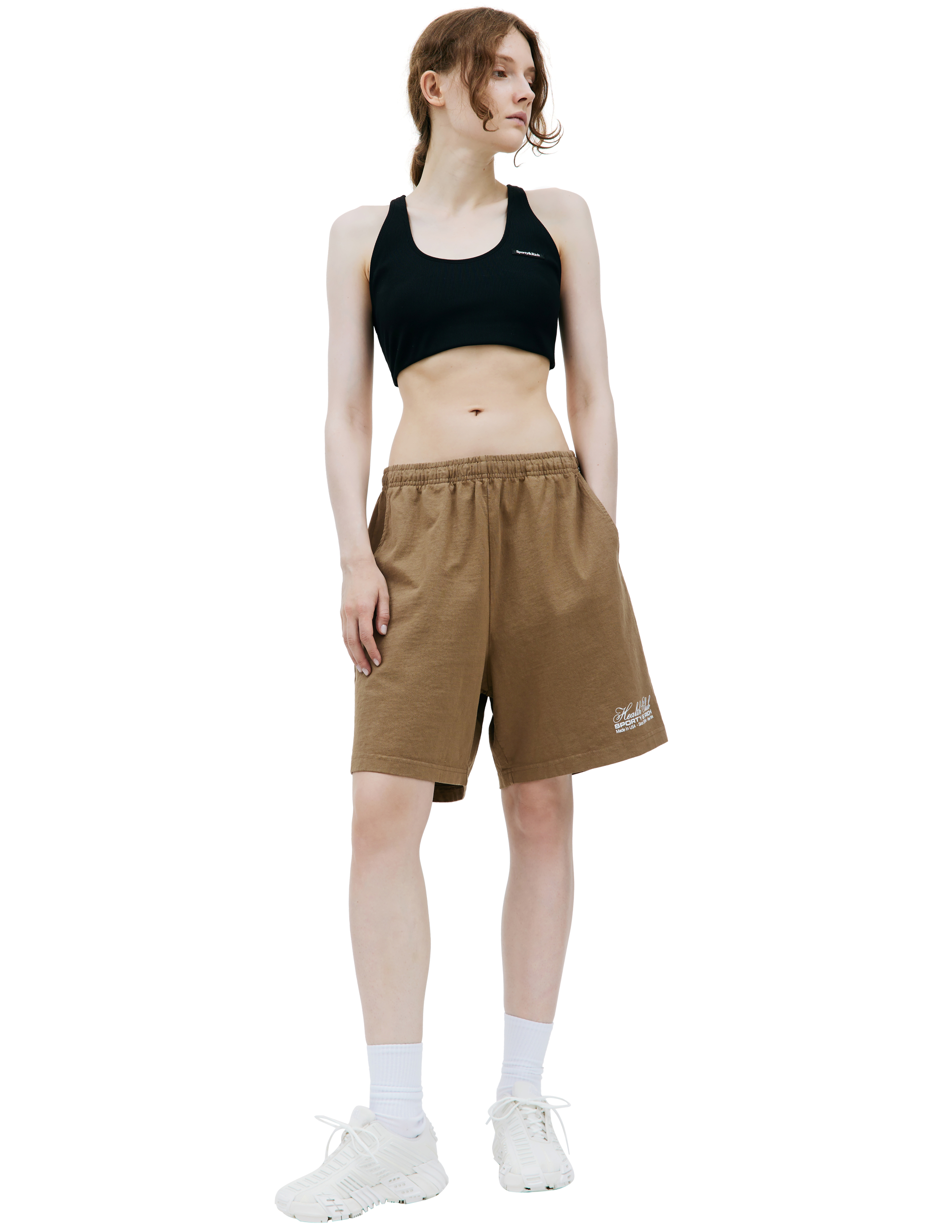 Шорты с принтом 'Health Club' SPORTY & RICH SH863ES