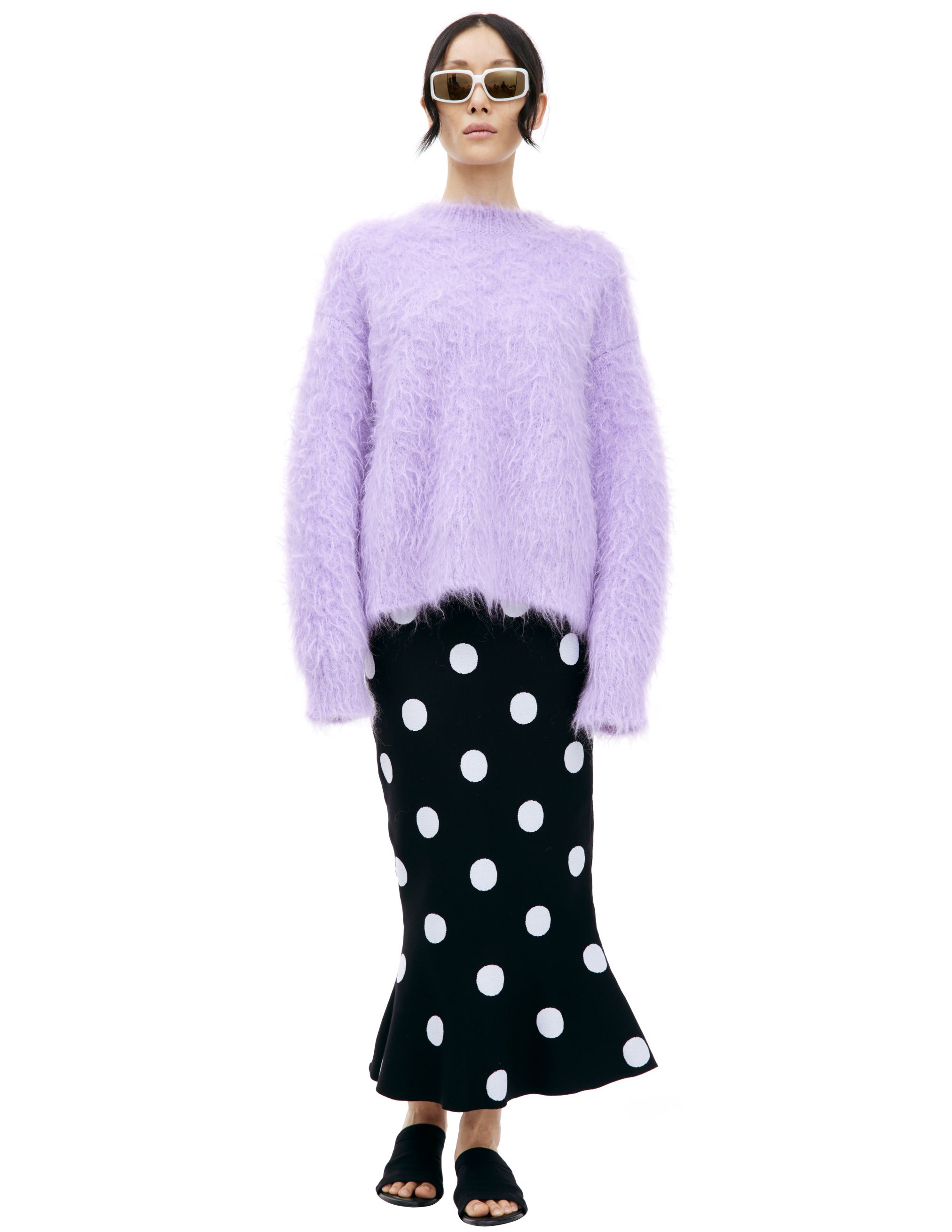 Оверсайз свитер из мохера Jil Sander J03GP0122/J14672/529