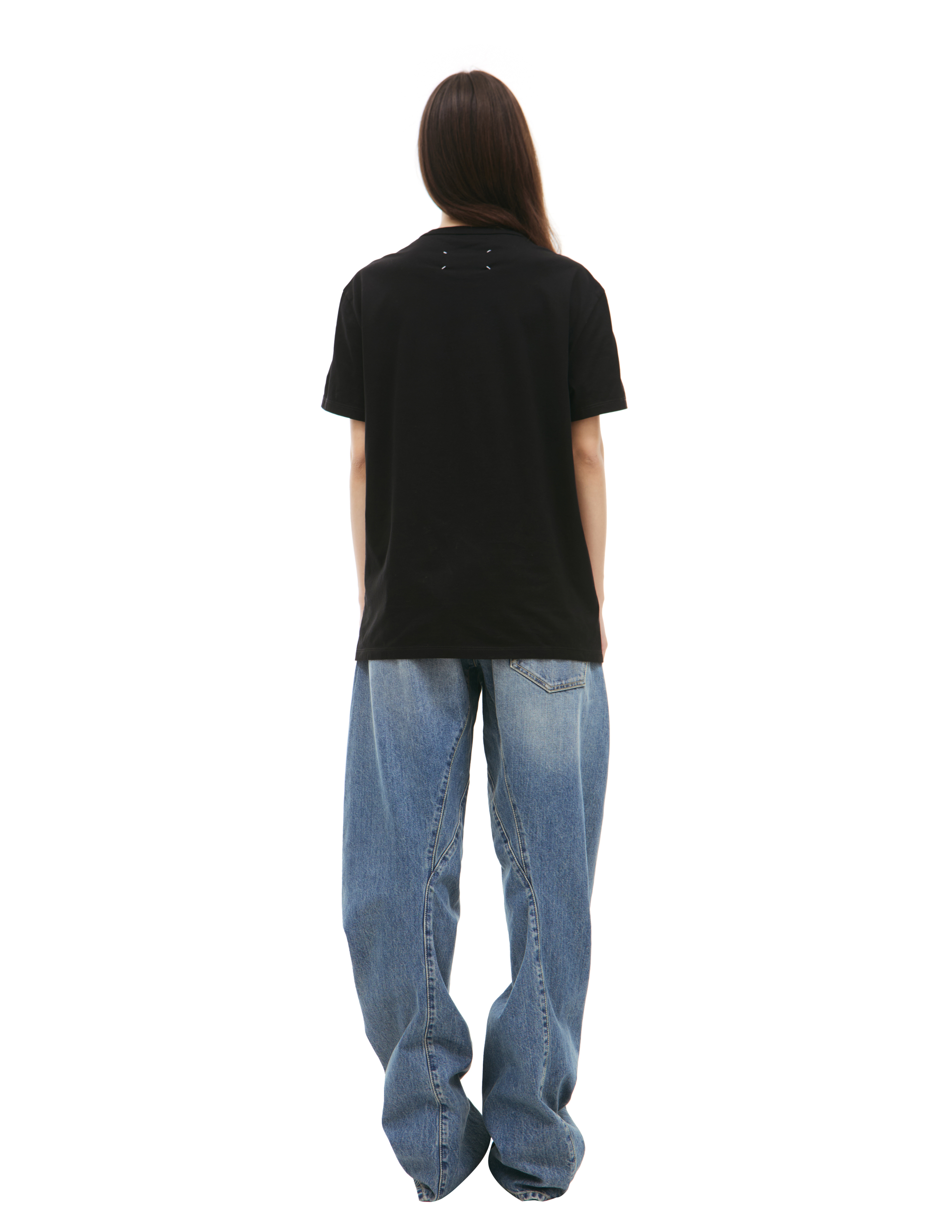 Черная футболка с логотипом Maison Margiela S30GC0701/S22816/900/fw24