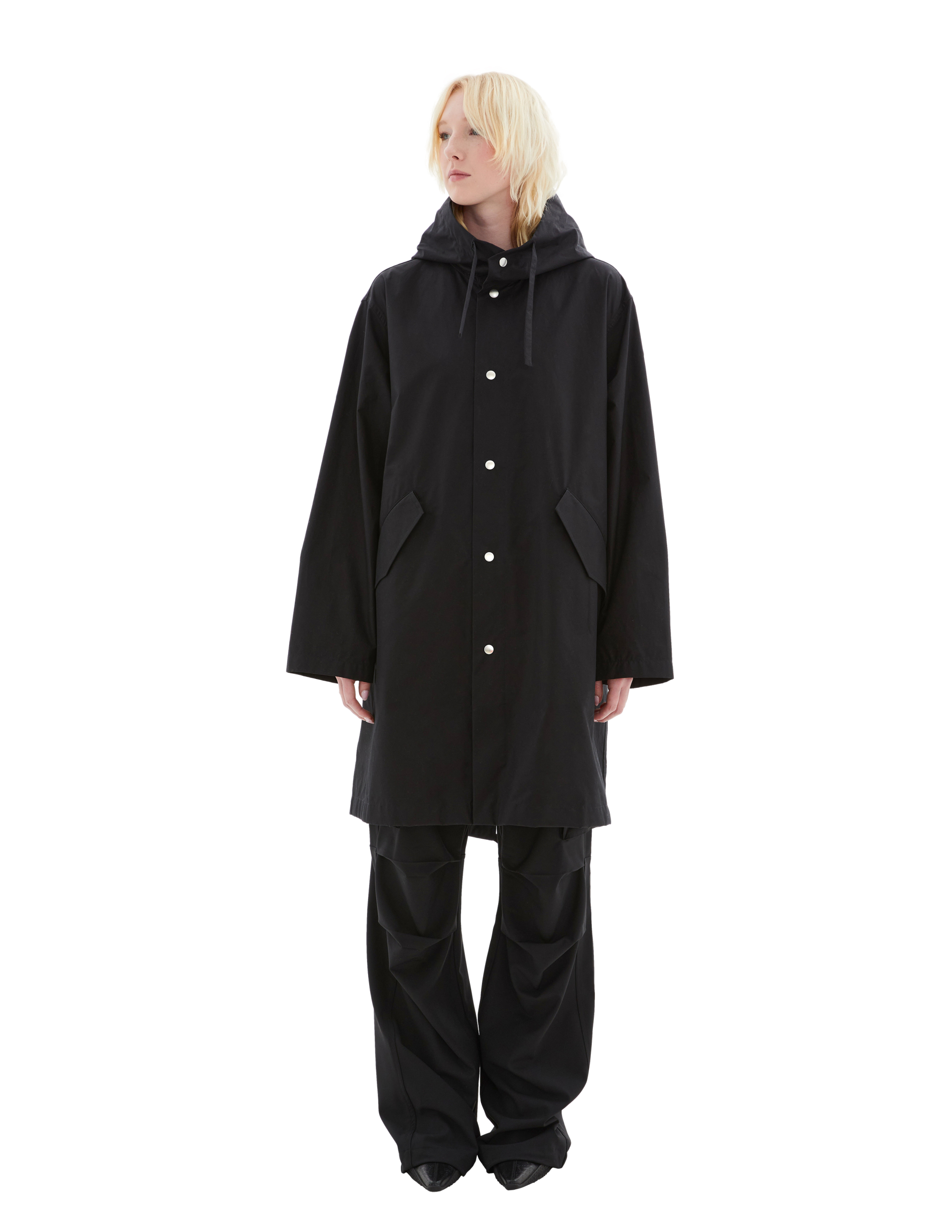 Черная куртка с капюшоном Jil Sander J23AA0008/J45070/001