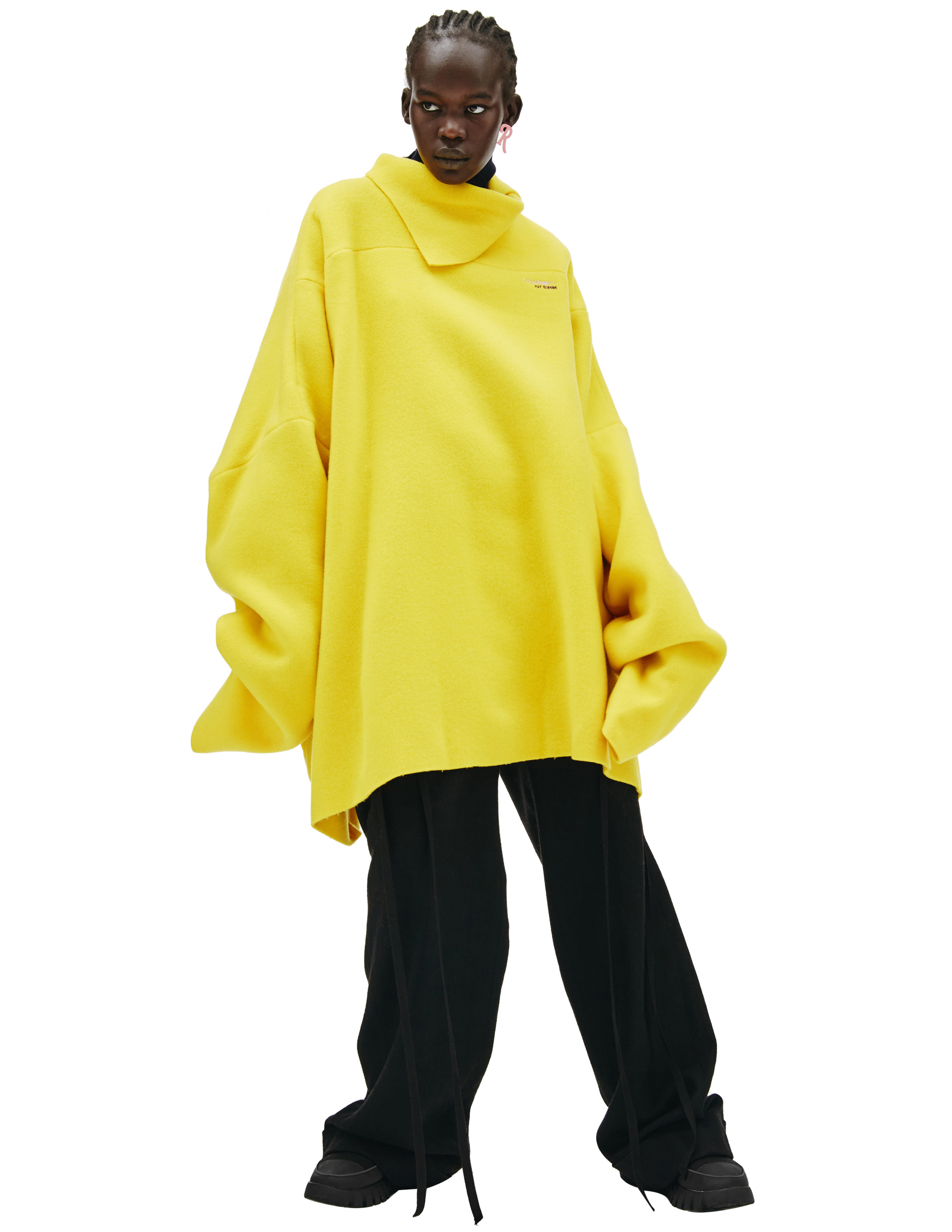 Желтый оверсайз свитшот Raf Simons 212-M203-20031-0015