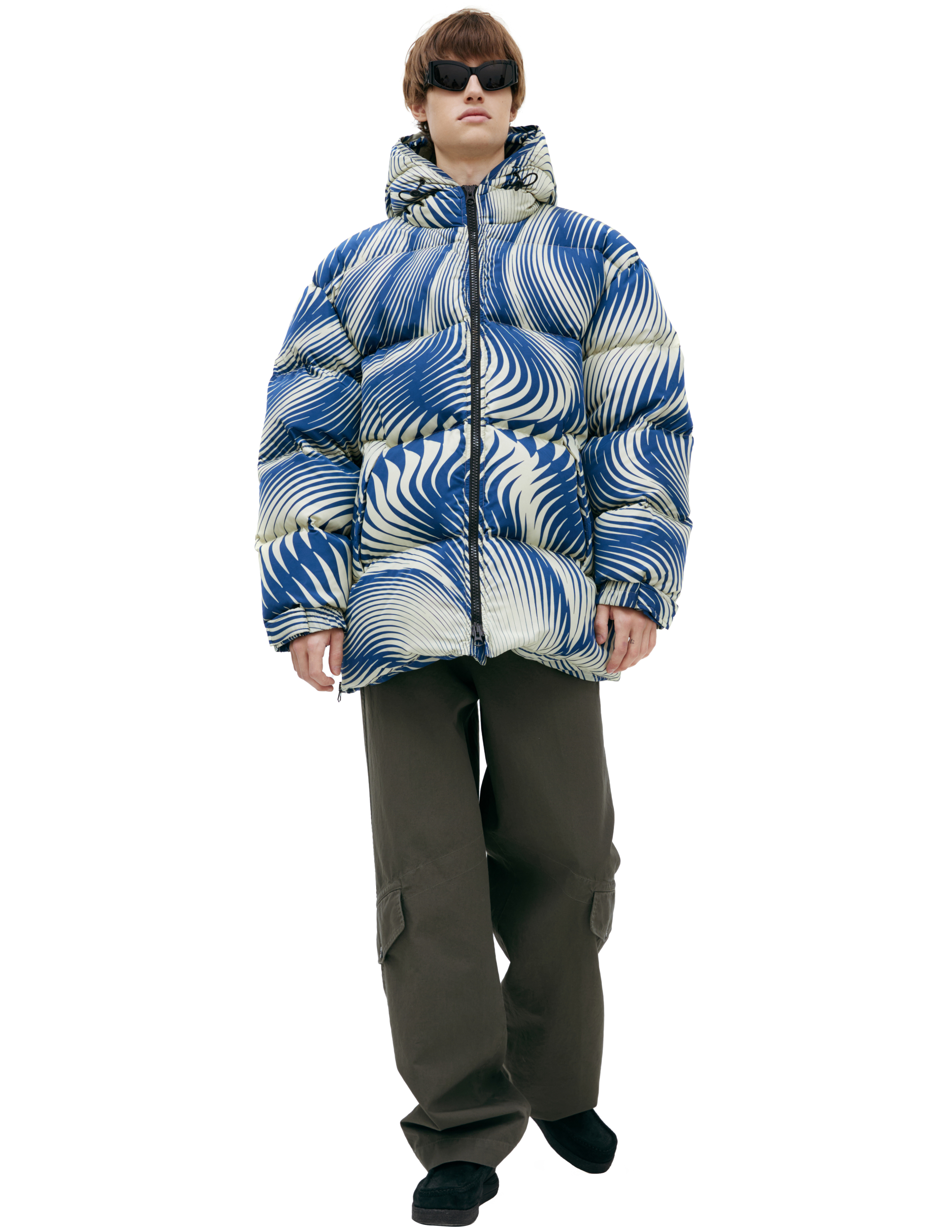 Пуховик с монопринтом Dries Van Noten 232-020517-7098-504