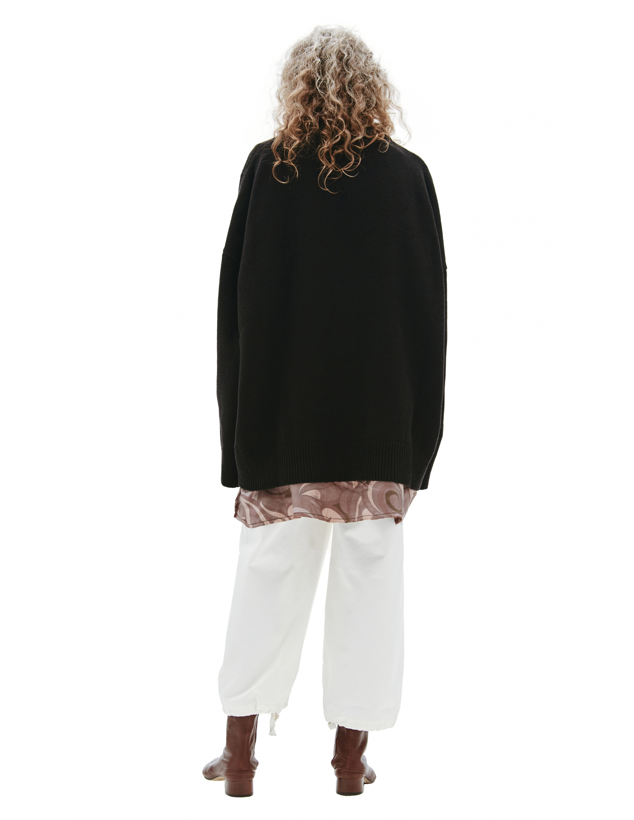 Черный шерстяной кардиган Raf Simons 211-851-50023-0099