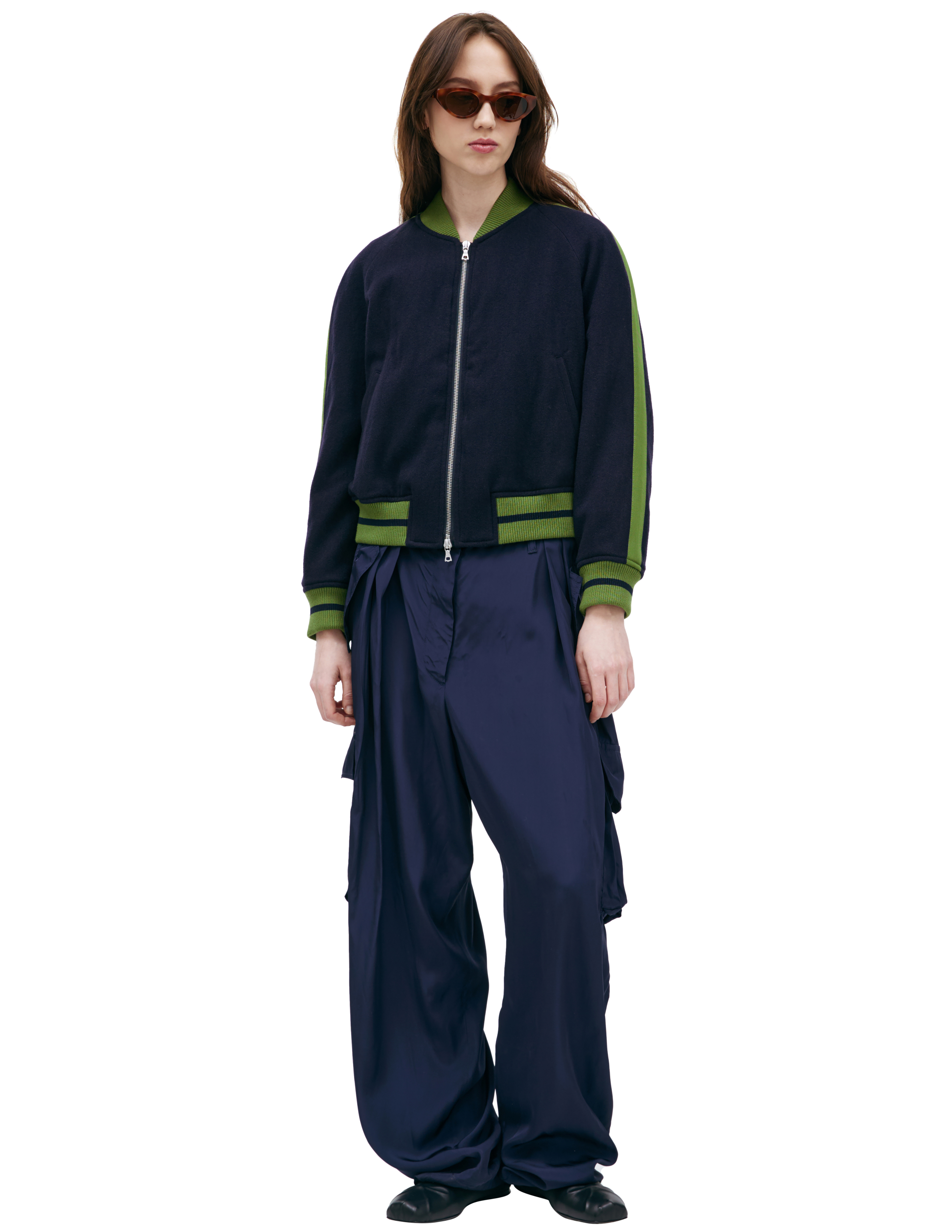 Куртка с лампасами на рукавах Dries Van Noten 241-010510-8382-509