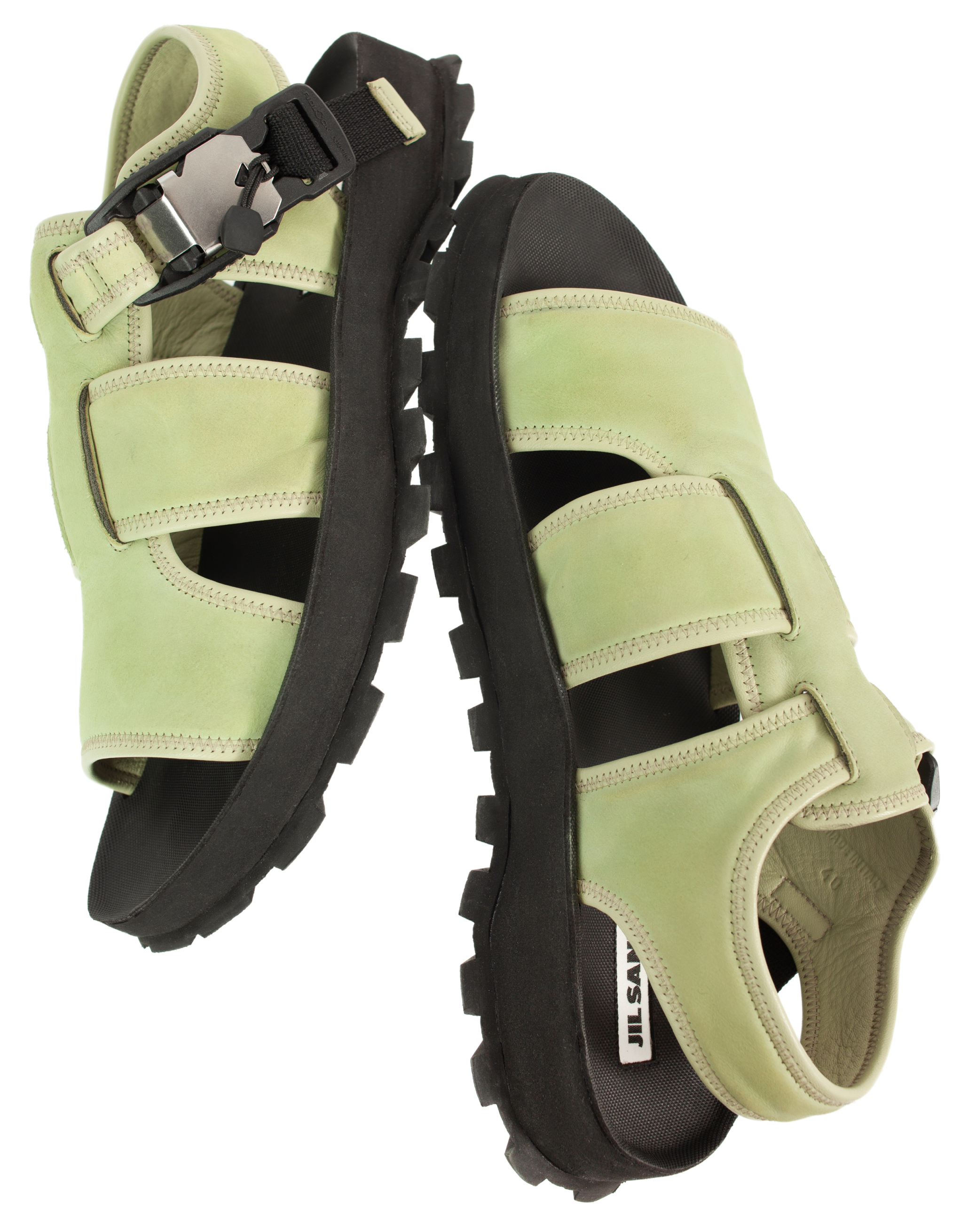 Замшевые сандалии с магнитной застежкой Jil Sander JI38503A/15522/333