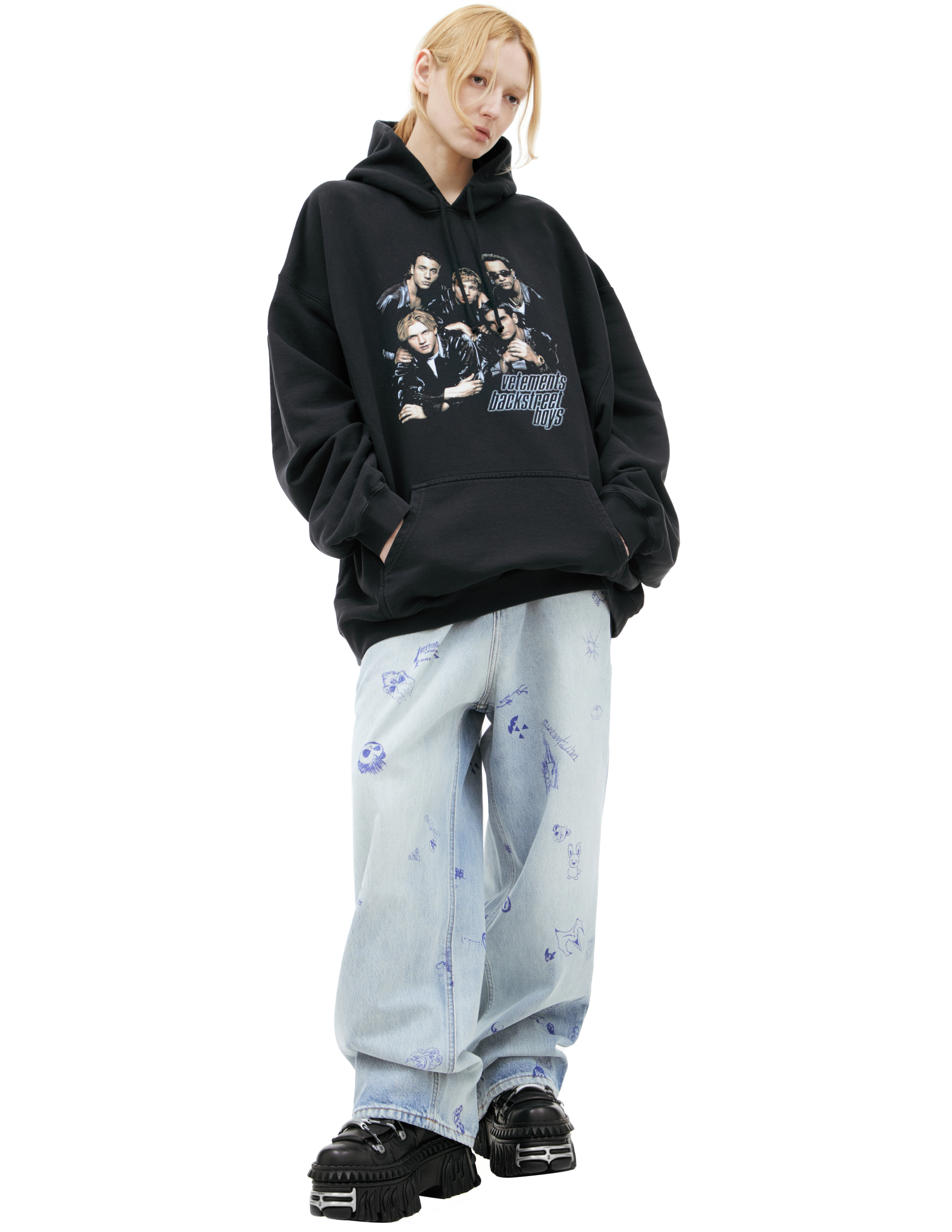 Худи с принтом 'Backstreet Boys' VETEMENTS UA66HD700B