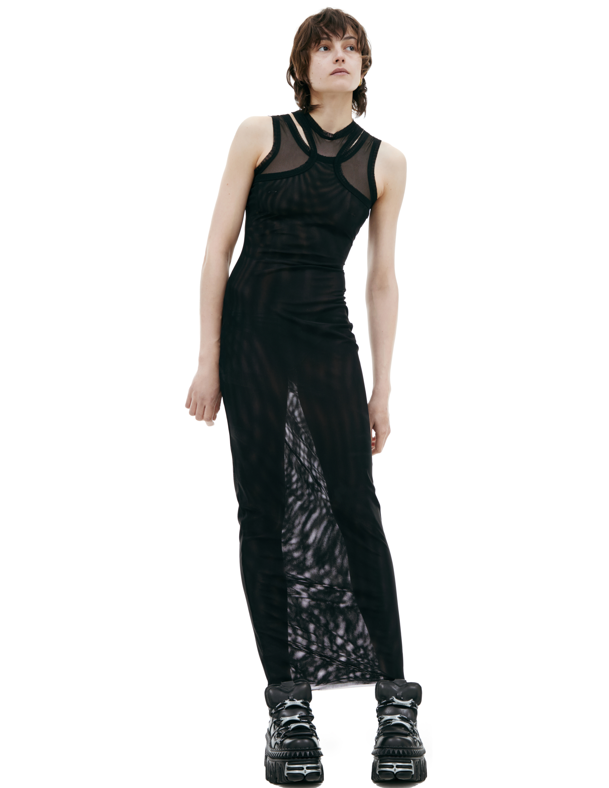 Полупрозрачное платье макси VETEMENTS WA66DR220B