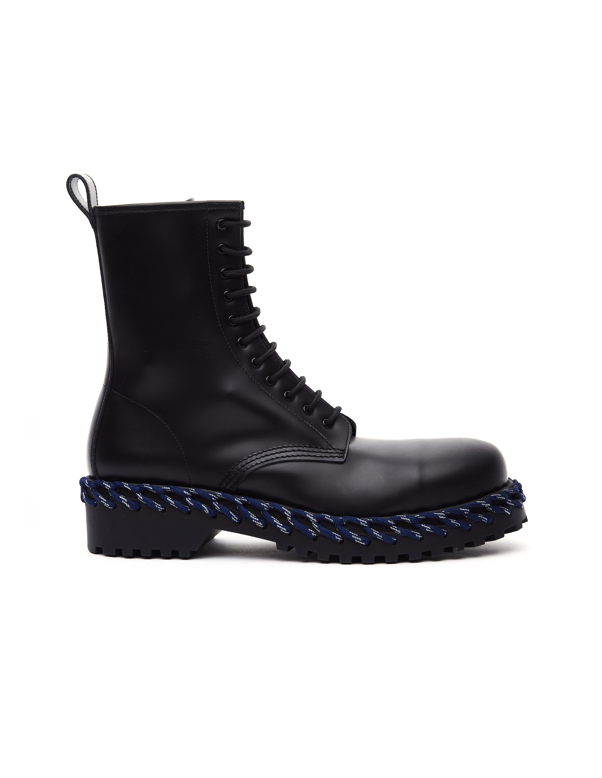 Кожаные ботинки с декоративной шнуровкой Balenciaga 530244/1007