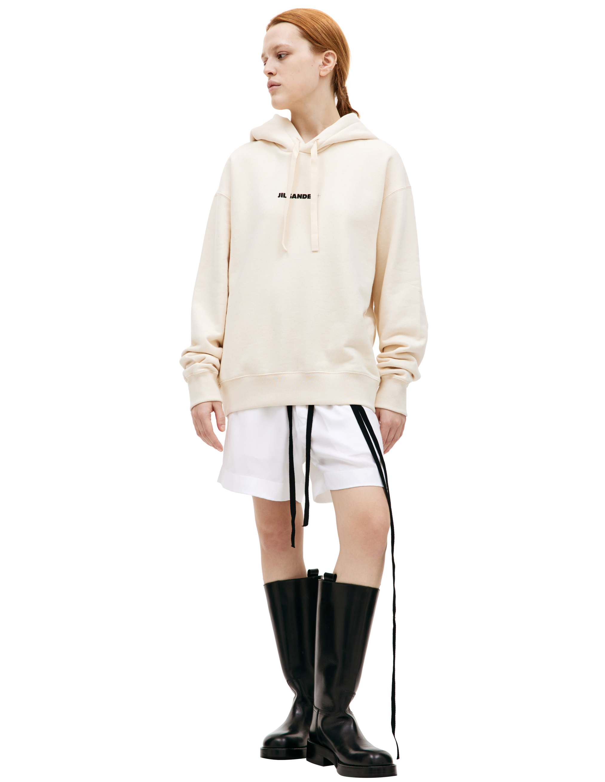 Оверсайз худи с логотипом Jil Sander J47GU0002/J20010/279