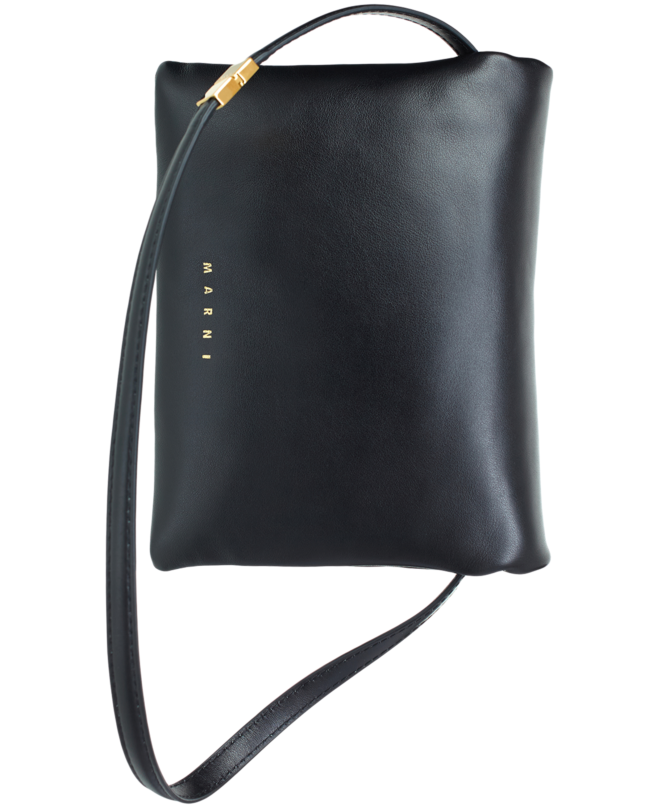 Кожаная сумка с логотипом Marni PHMO0032U0/P5298/00N99