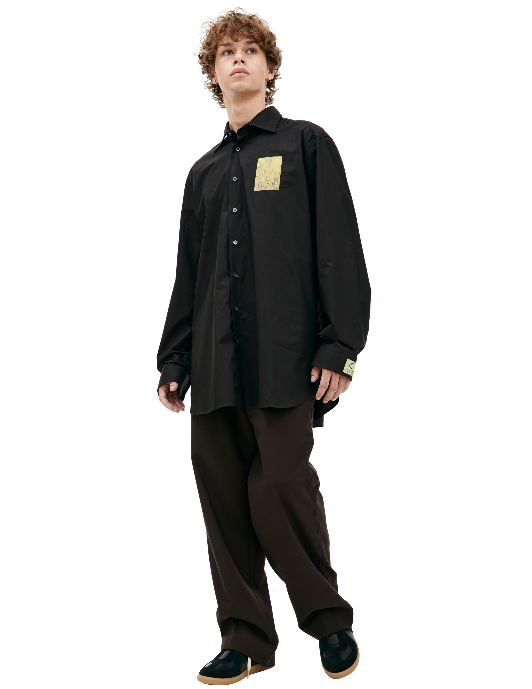 Черная рубашка Raf Simons X Philippe Vandenberg 231-M257D-10000-0099