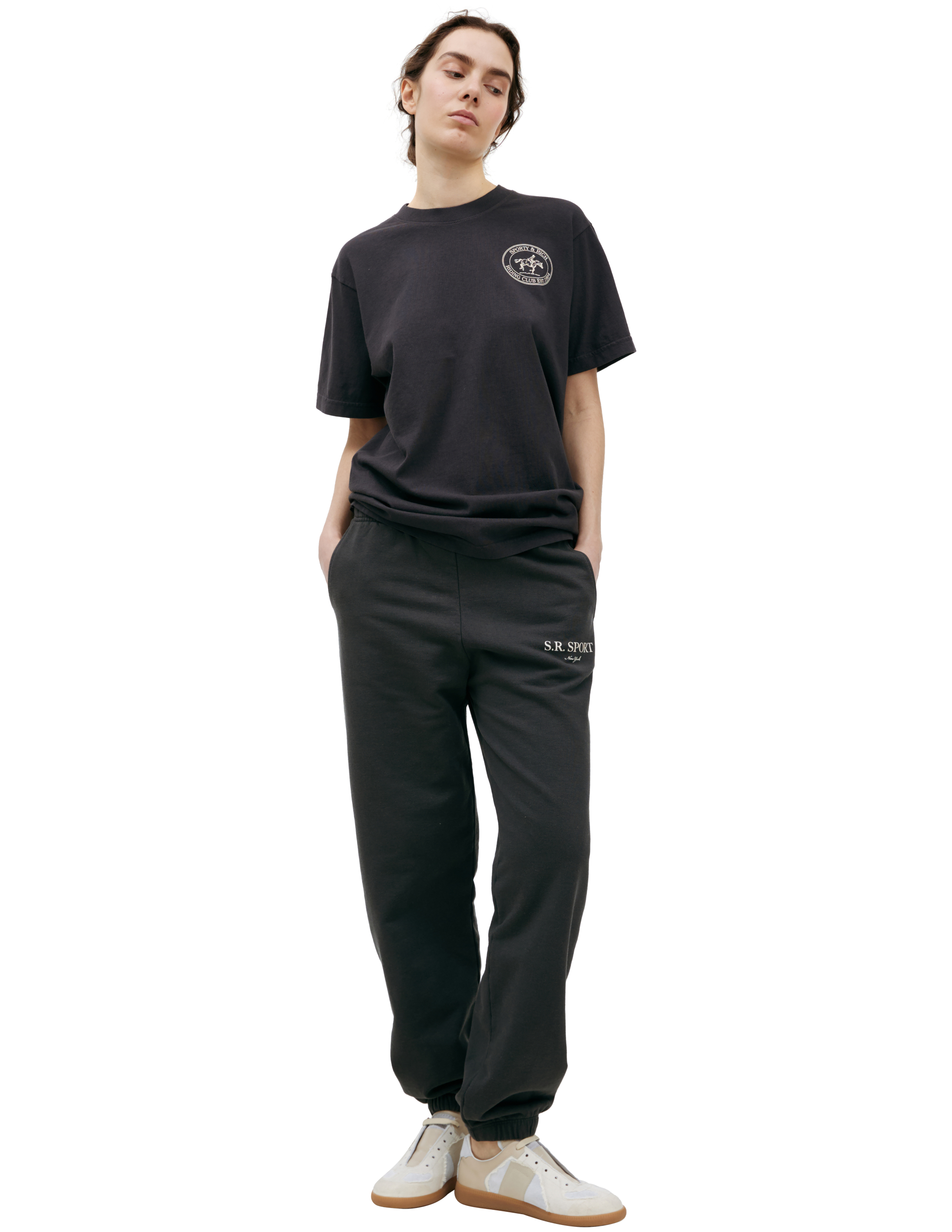 Спортивные брюки с логотипом SPORTY & RICH PA036512304BA02