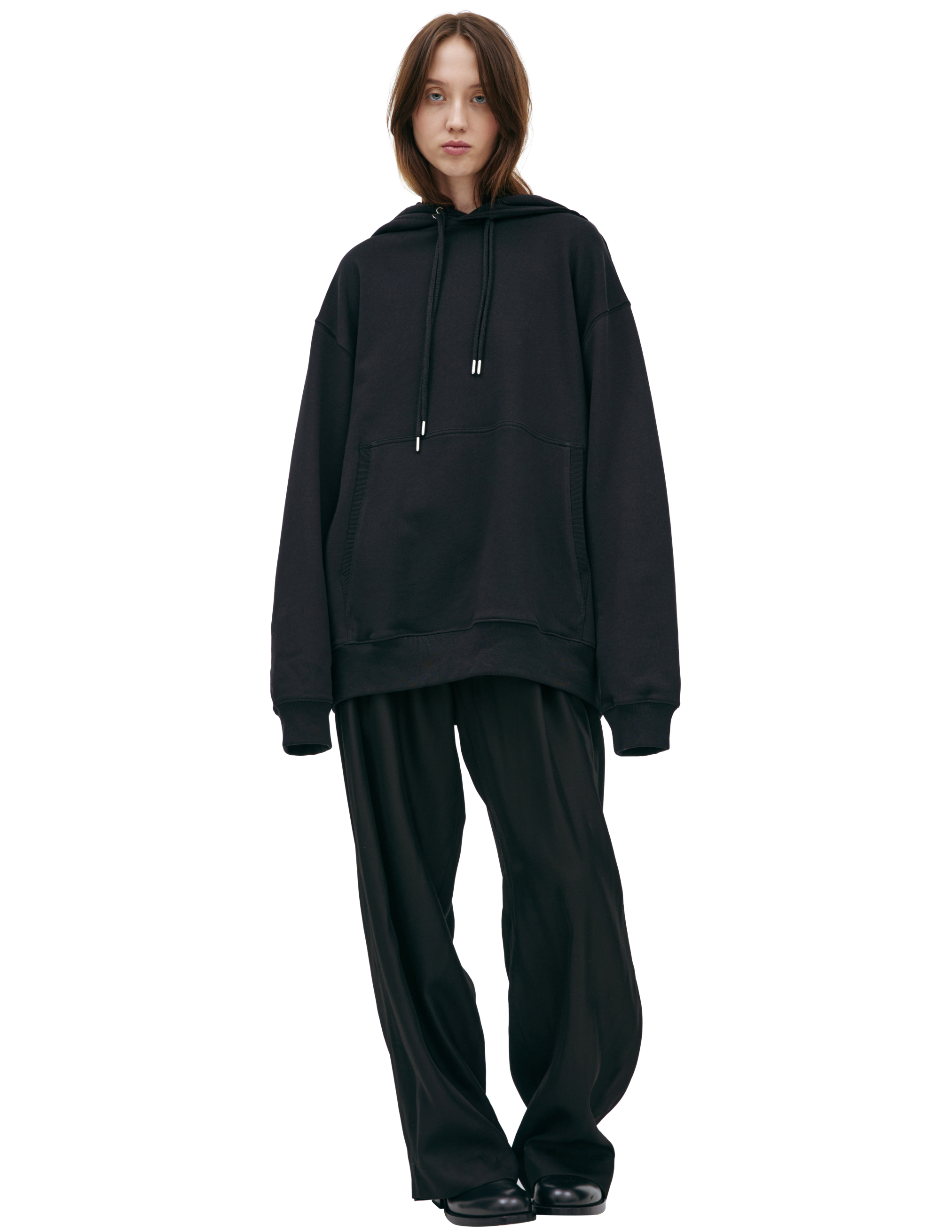 Черное худи с двойным шнурком Dries Van Noten 232-021147-7618-900