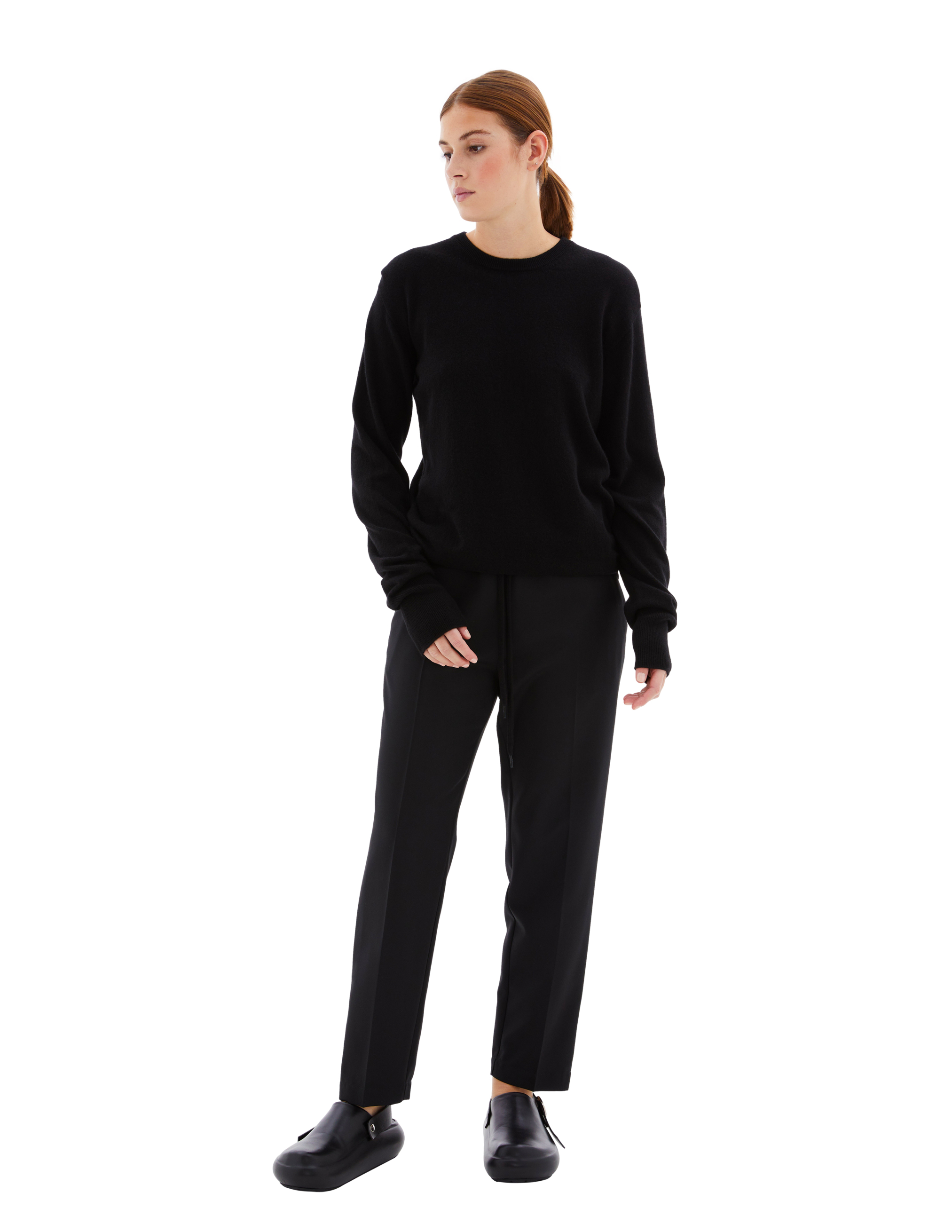 Черный свитер из кашемира Jil Sander J02GP0016/J13201/001