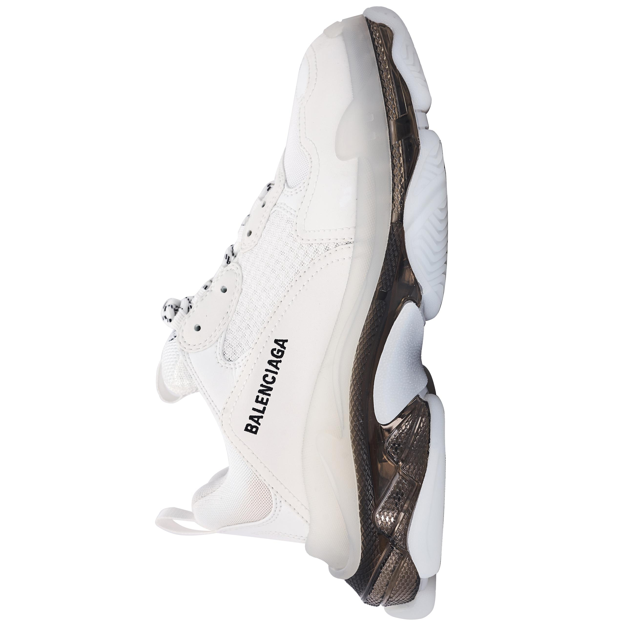 Кроссовки Triple S с прозрачной подошвой Balenciaga 541624/W2FR2/9010