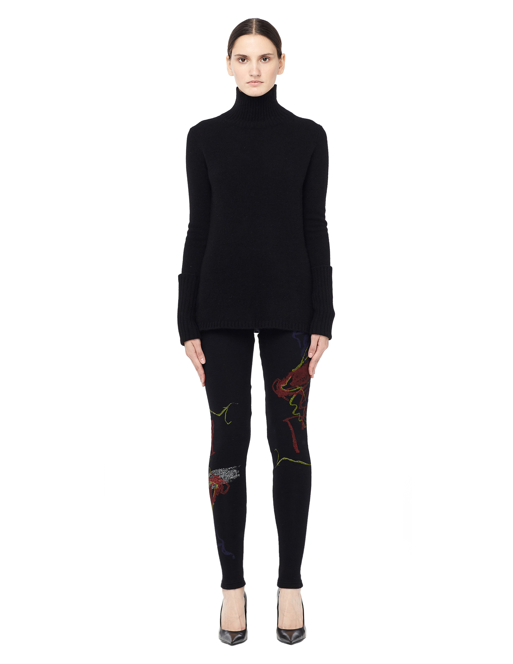 Леггинсы из шерсти с принтом Yohji Yamamoto FK-T15-183-2