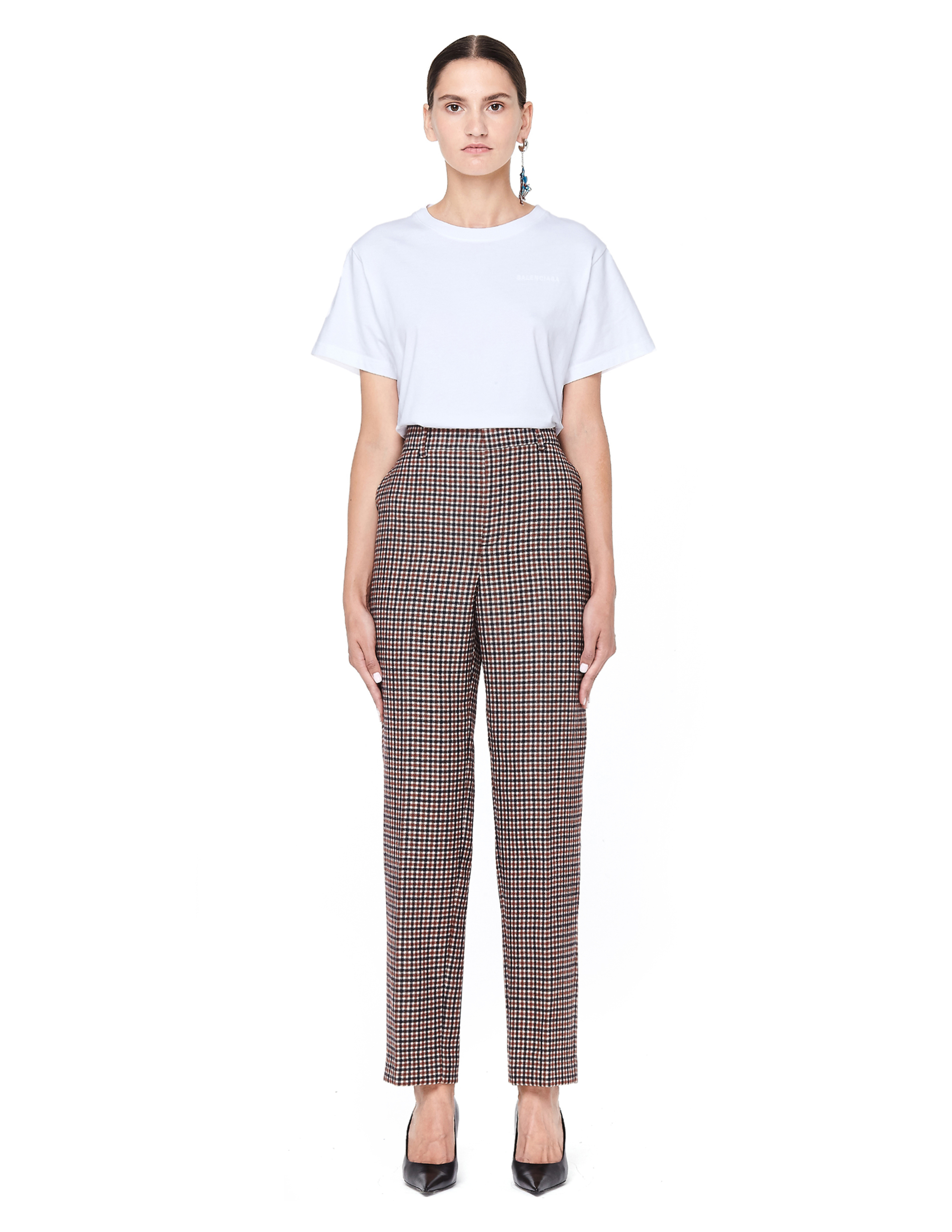 Брюки Carrots в клетку виши Balenciaga 520417/6564